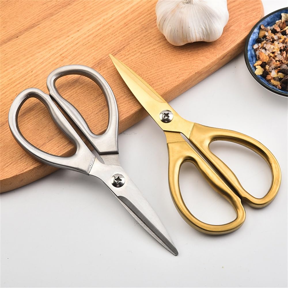 Forbici da Cucina Multiuso Forbici da Cucina multifunzionali in Acciaio Inossidabile Forbici da Cucina for la casa Perfetto Come Regalo(Gold)