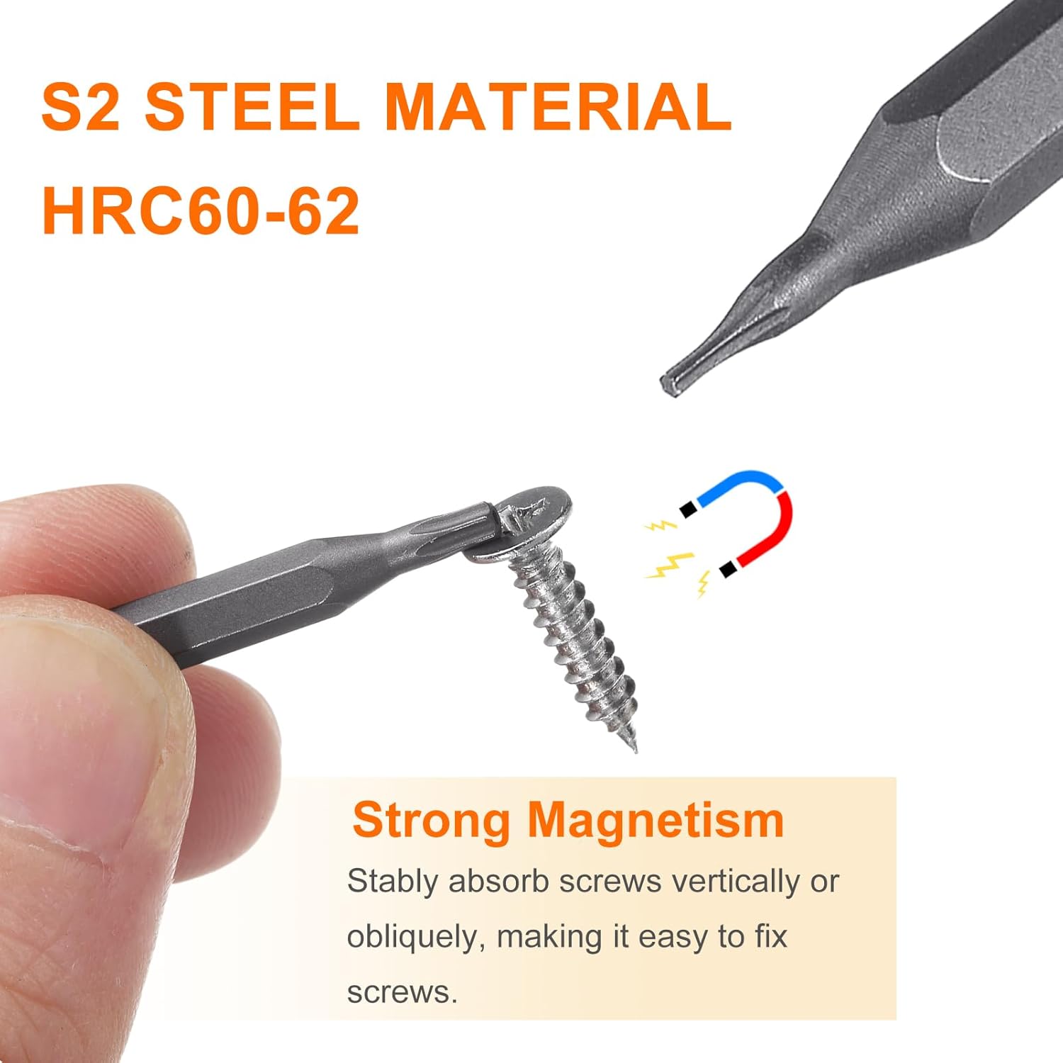 HARFINGTON 10pcs T1 Torx Screwdriver Bit 5/32" Hex Shank 28mm Length Magnetic Star 6 Point Head Hex Bits S2 Steel Screw Driver Bit for Electric Manual Screwdrivers Precision Repair