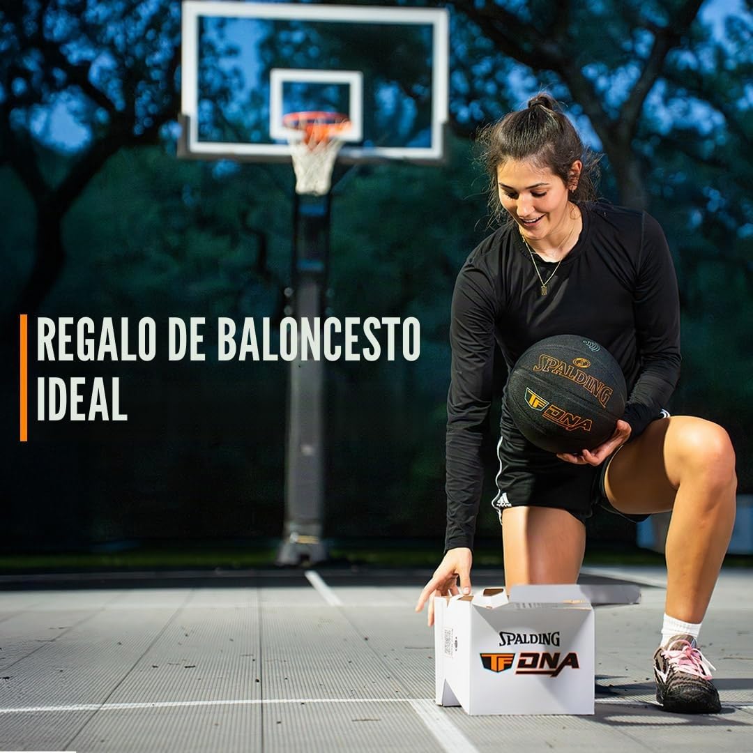 Spalding TF DNA Smart Basketball con aplicación de entrenamiento y suscripción de 1 año, baloncesto interior/exterior, rendimiento de disparos y métricas de entrenamiento