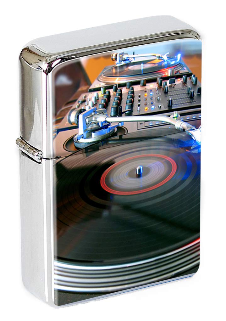 Giftshop Uk Silver Dj Decks Flip Top Lighter