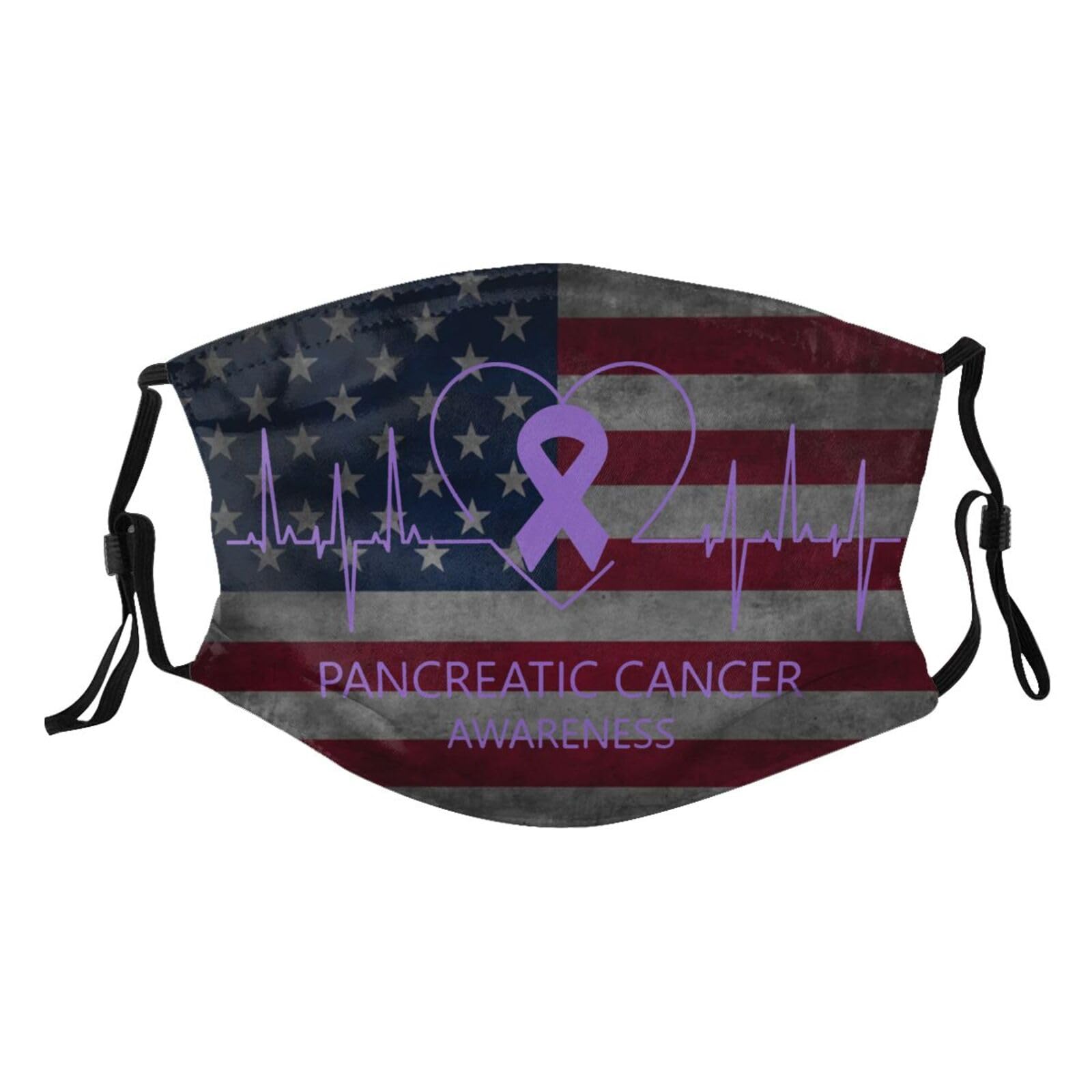 Pancreatic Cancer Awareness Adult Dust Mask Adjustable Dust Face with 2 Filter44