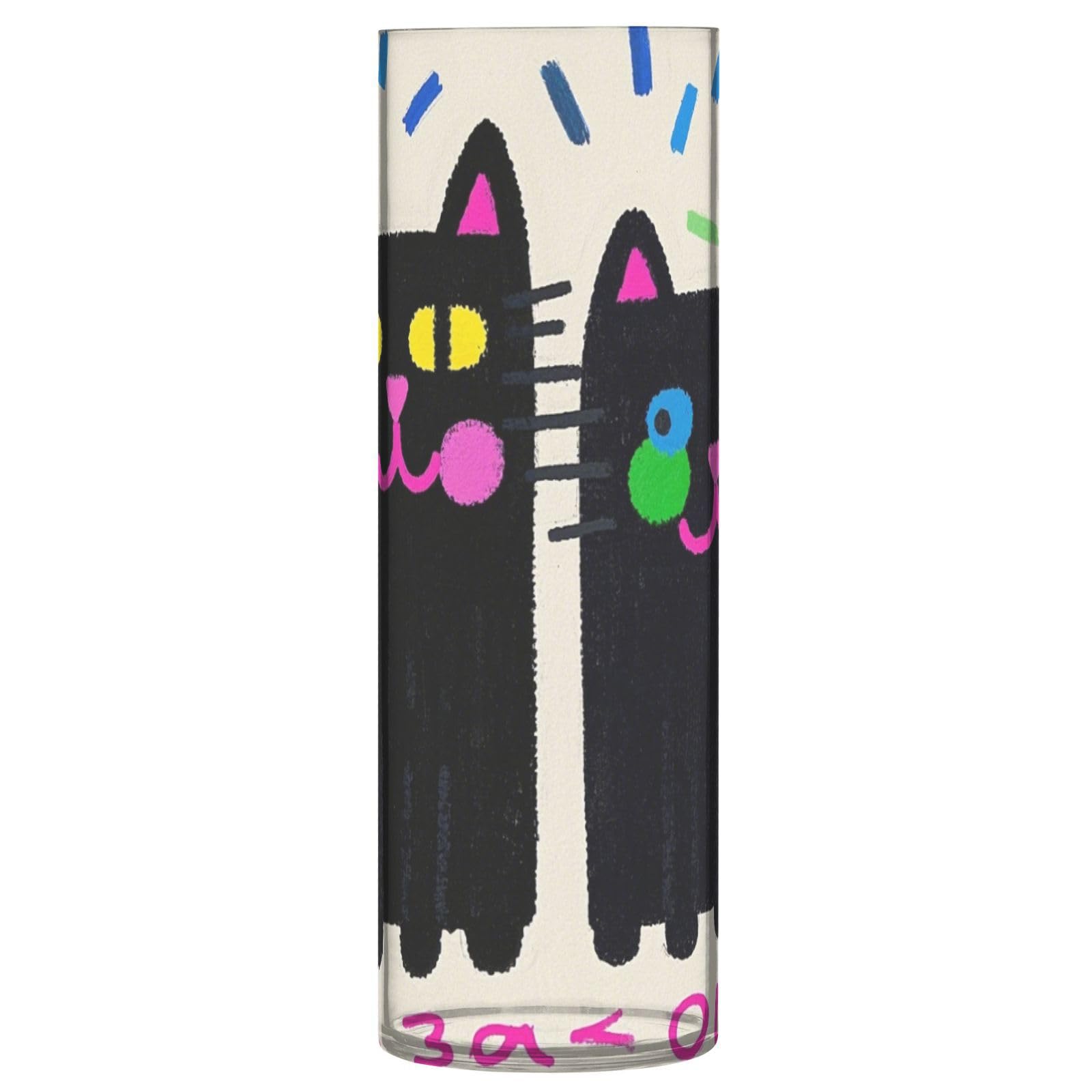 Vase en plastique motif chat mignon de 30cm pour décoration entrée