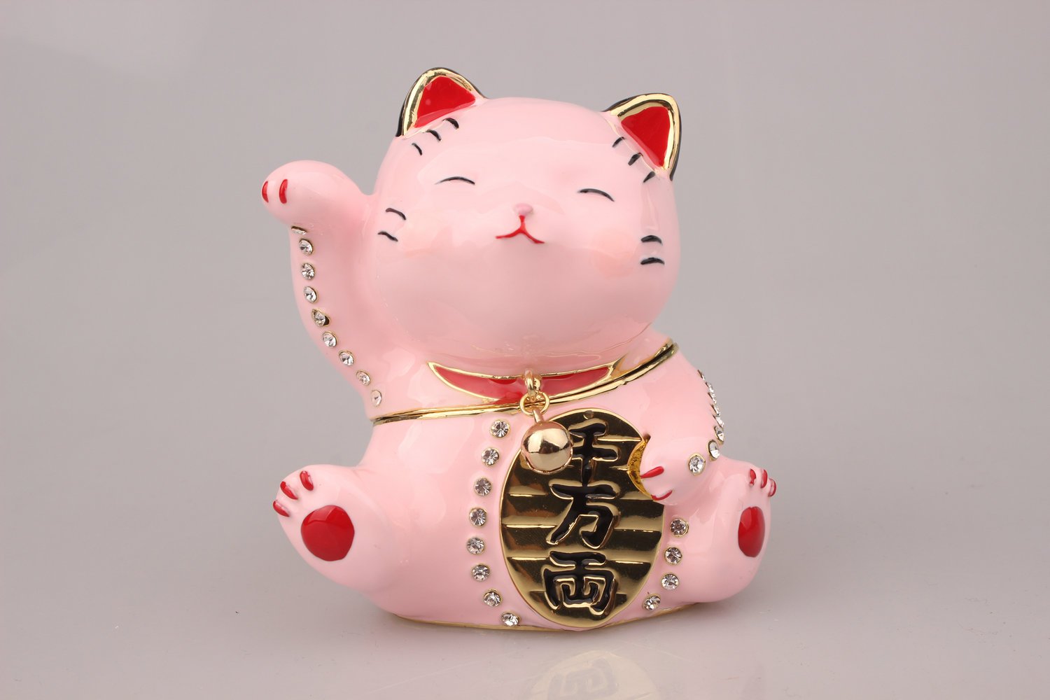 Amazon.com: znewlook Lucky Cat Trinket Japanese Cat Figurine Metal