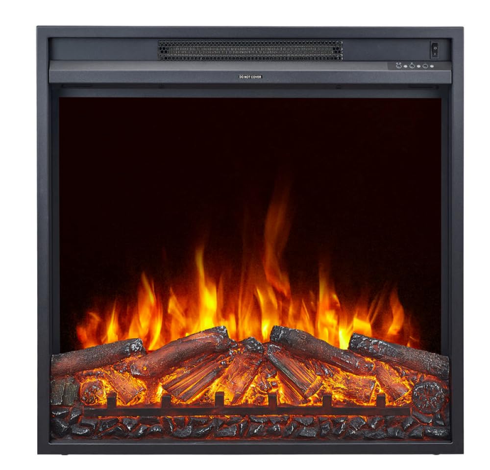 CHEMIN'ARTE Inserto elettrico da incasso OXFORD 2XL- Effetto fiamme - LED -71x15x74 cm - Extra Fine - Riscaldamento 2000 W con termostato elettronico, progettato in Francia - garantito 2 anni