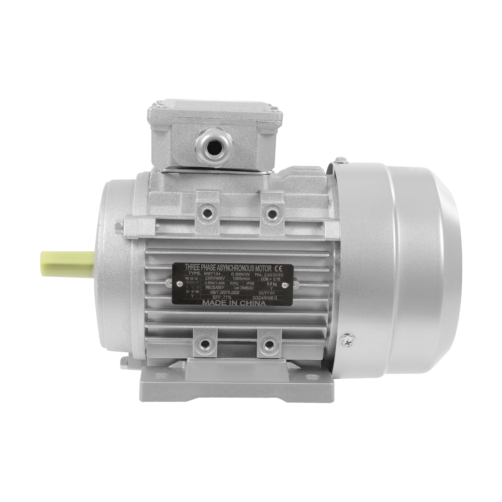 Motor eléctrico 230/400 V, trifásico, motor asíncrono de 3 fases, corriente trifásica, bobinas de cobre, motor trifásico -15≤0≤ 40℃, motor de alta velocidad para maquinaria minera industrial (MS6334
