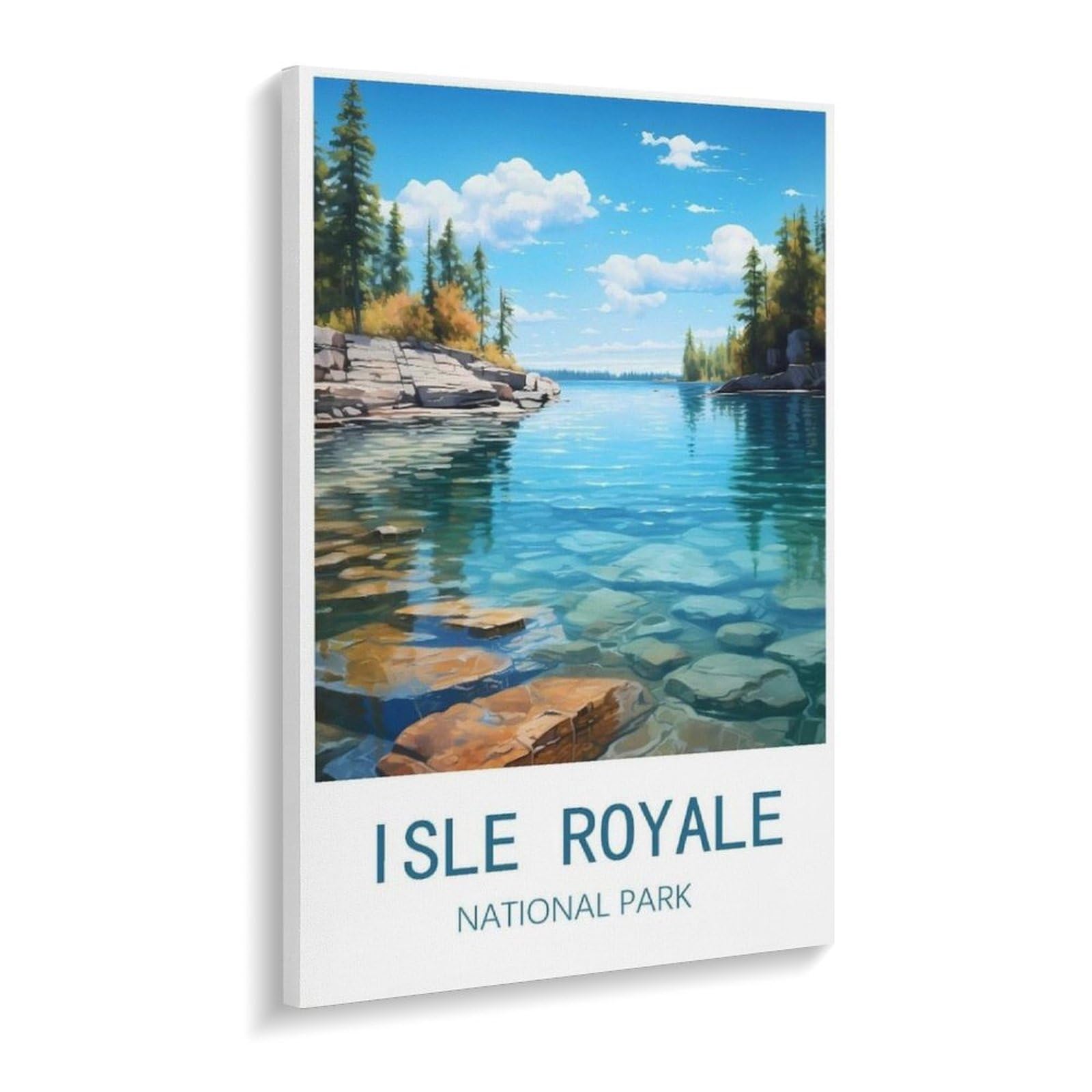 Paint by Numbers，Isle Royale National Park，Landscape Kit for Adults Beginner DIY Oil Painting(40x50cm-V62
