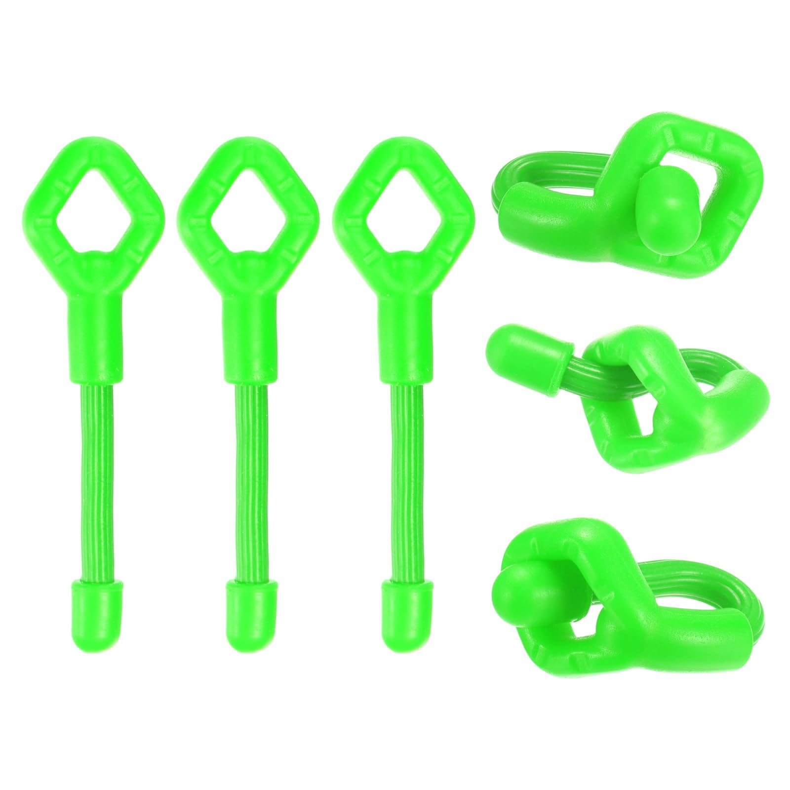 M METERXITY 6-Pack Adjustable Plant Ties, 3inch/7.62cm Silicone Flexible Multi-Function Sturdy Garden Twist Tie for Plant Support/Tree/Shrub/Vine, Reusable Support Twine [Green]