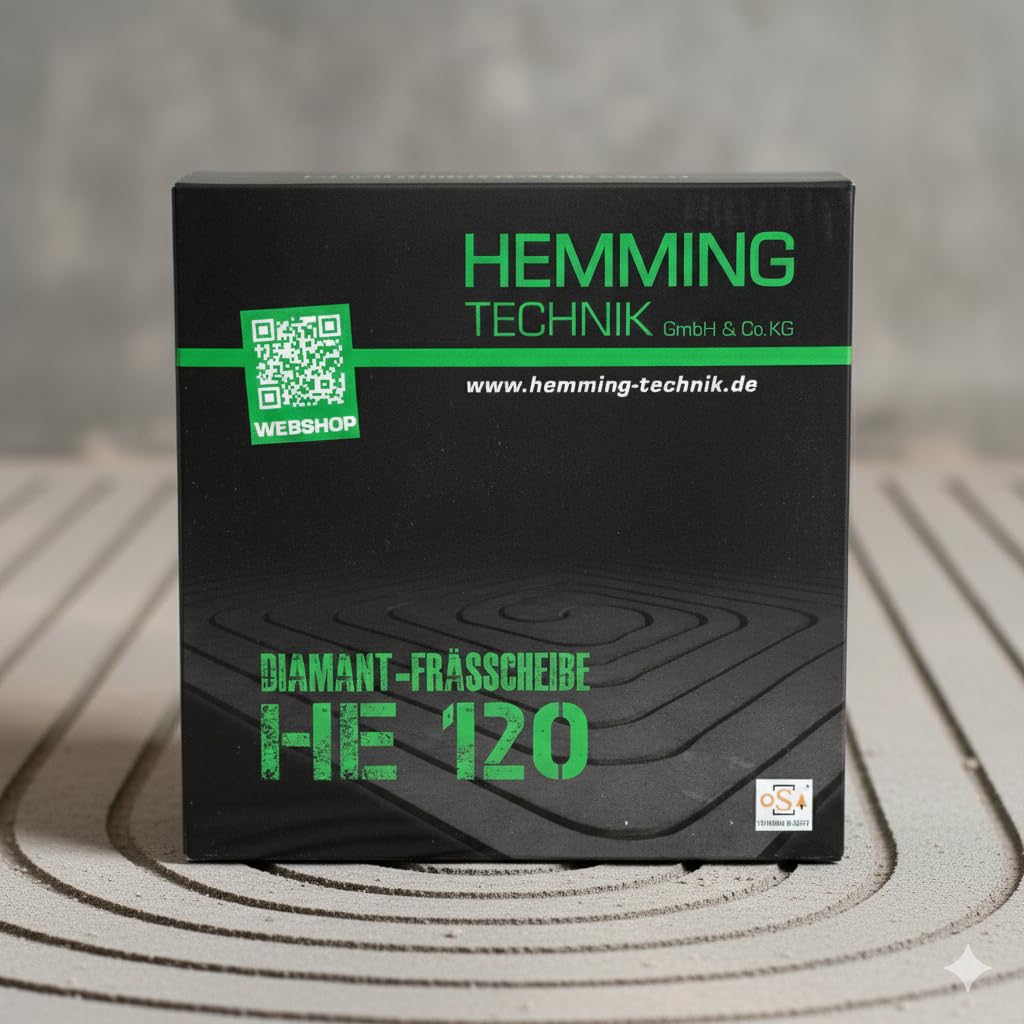 Diamant Frässcheibe Super Premium 125x17mm, für extra harte Böden, Räumscheibe für Kanäle einer Fußbodenheizung