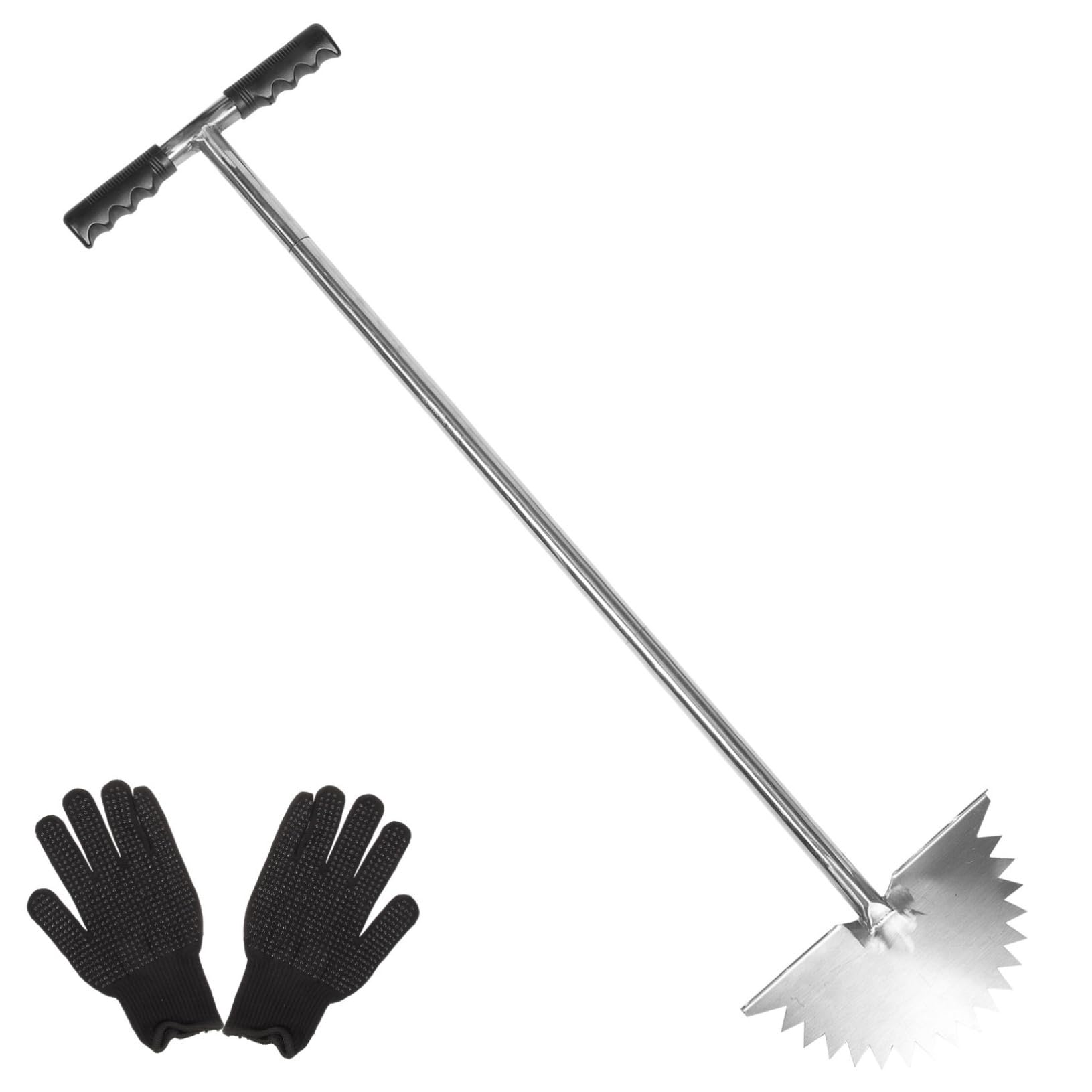 BESPORTBLE Tagliabordi Portatile per Utensile per Bordi Marciapiedi e Vialetti Attrezzo per Prato Manuale Manico Bordatore da Giardinaggio in Acciaio Inox