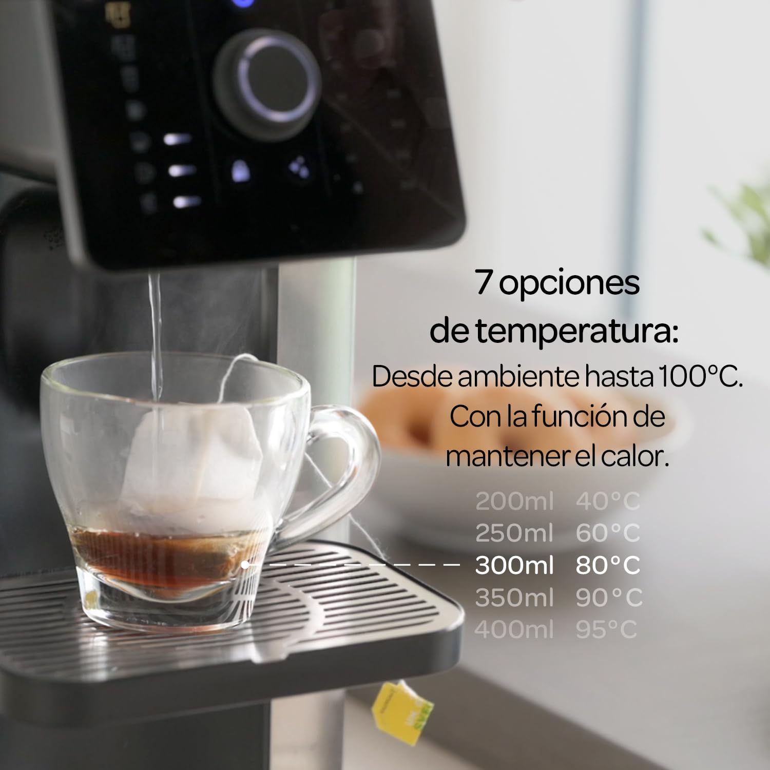 Aqua Optima Máquina de café por goteo Aurora con agua filtrada y dispensador instantáneo. Incluye filtro Evolve+ de 30 días. Ahorro de energía, ajuste de temperatura y cantidad de agua. Plug & Go.