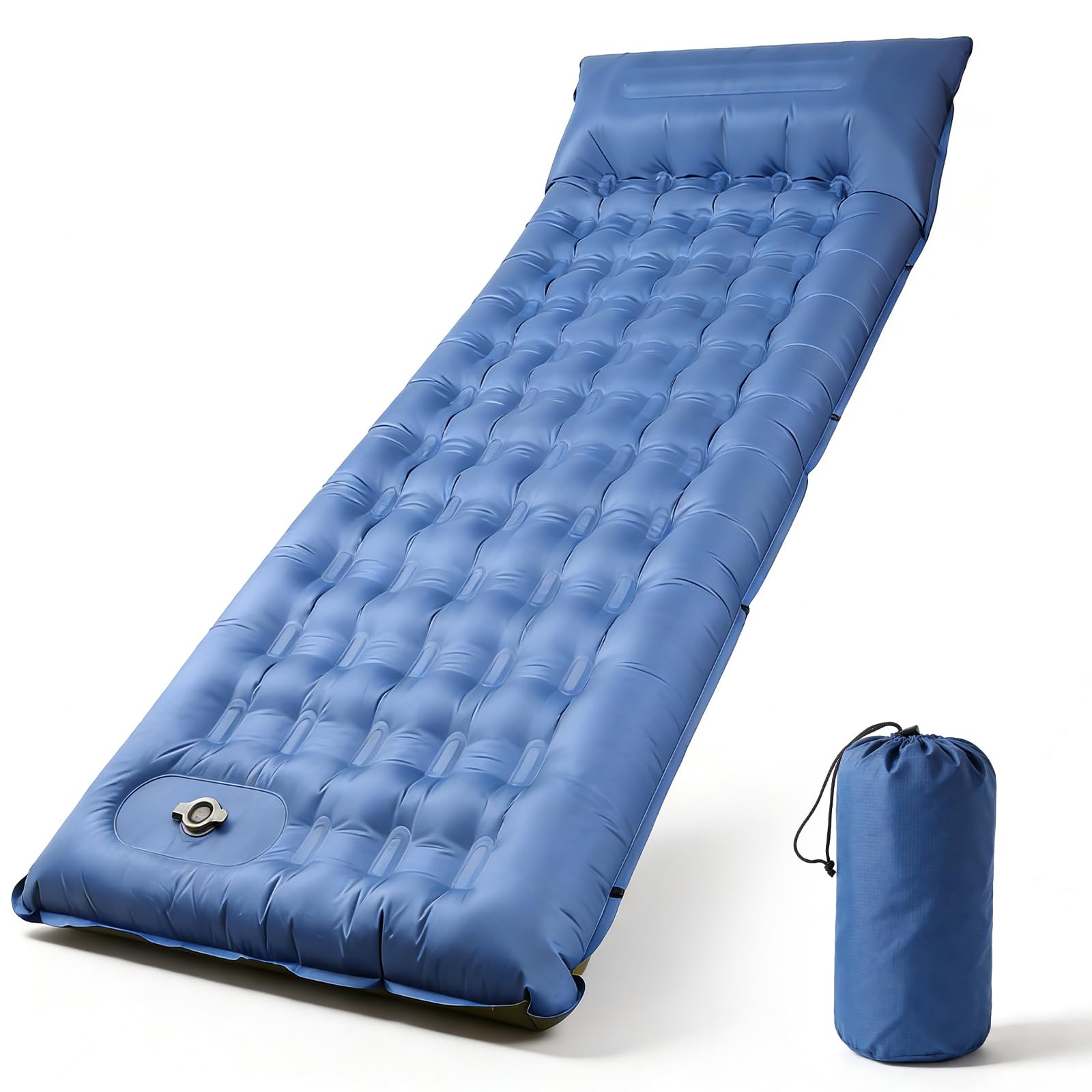 DoXtreme Versatile Camping Mattress – Compact Sleeping Mat for Festivals, Hiking & Family Trips Lightweight, Packs to 28x12cm,Quick Foot-Powered Inflation & Easy Pack-Away(195 x 66 x 14 cm)