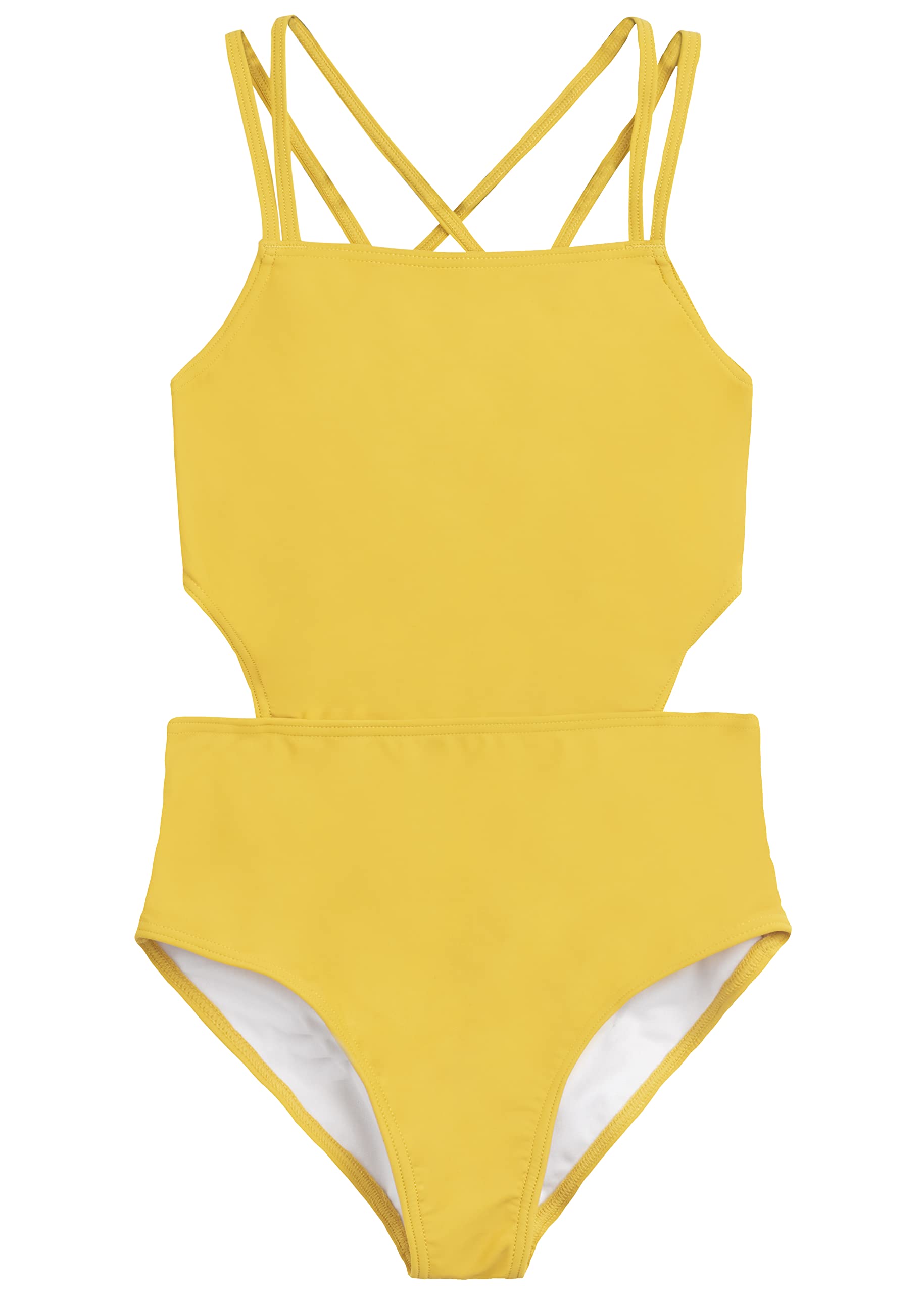 Kanu Surf Girls' Beach Girl Sport Cut-Out One Piece Swimsuit