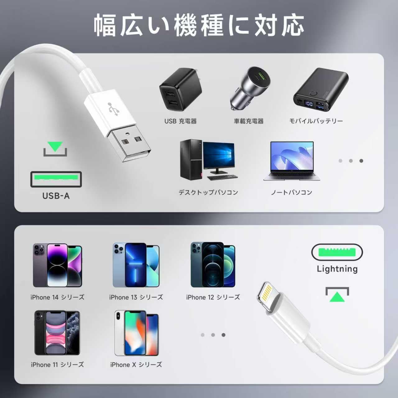 Amazon.co.jp: iphone 充電ケーブル 【MFi認証】 ライトニングケーブル