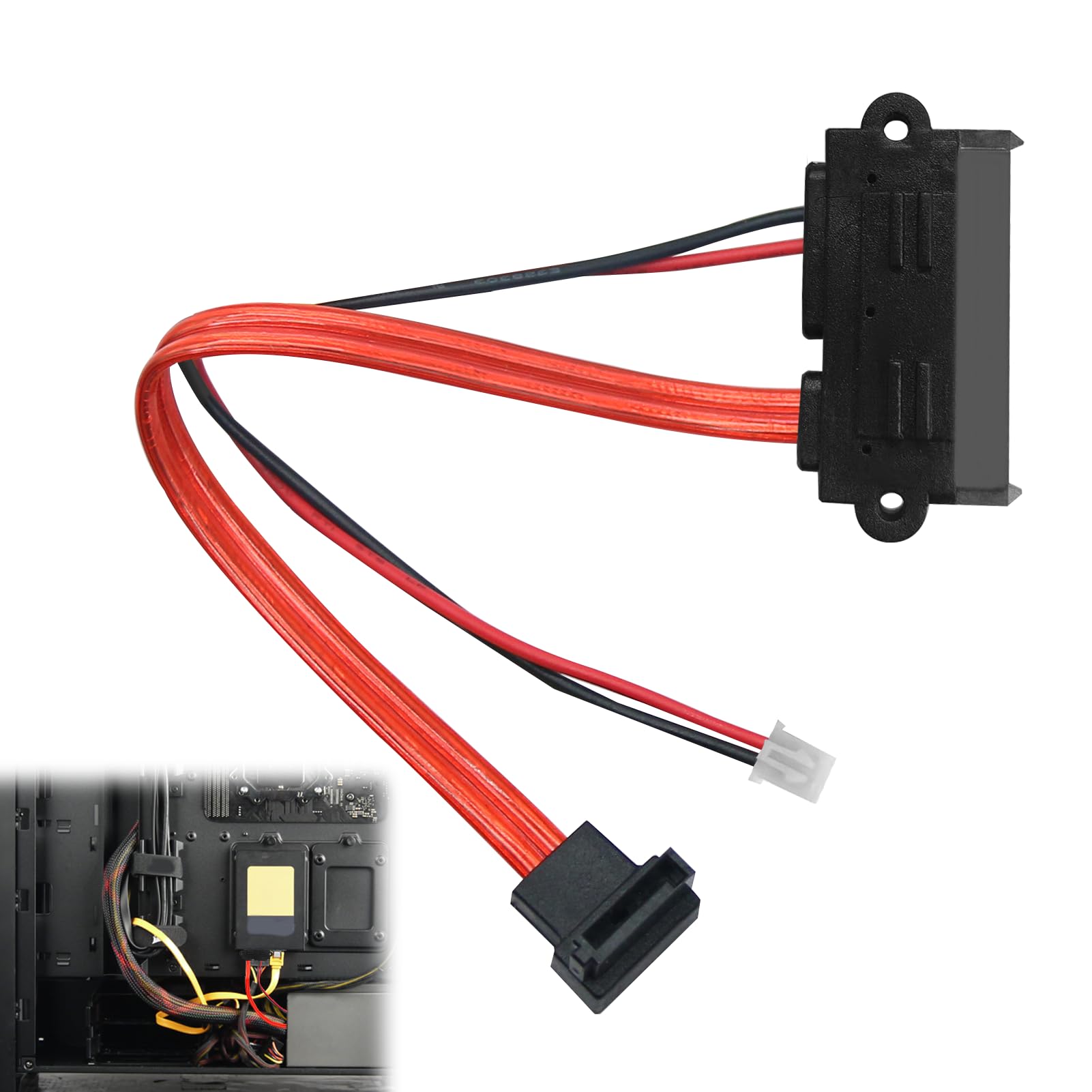 Cavo SATA 3.0, 6 Gbit/s, 7 Pin Dati e 22 Pin Alimentazione, Adattatore Molex 4 Pin, 30cm/60cm,per HDD/SSD - Dischi rigidi SATA - Dischi rigidi esterni -NAS,Alimentazione hardware