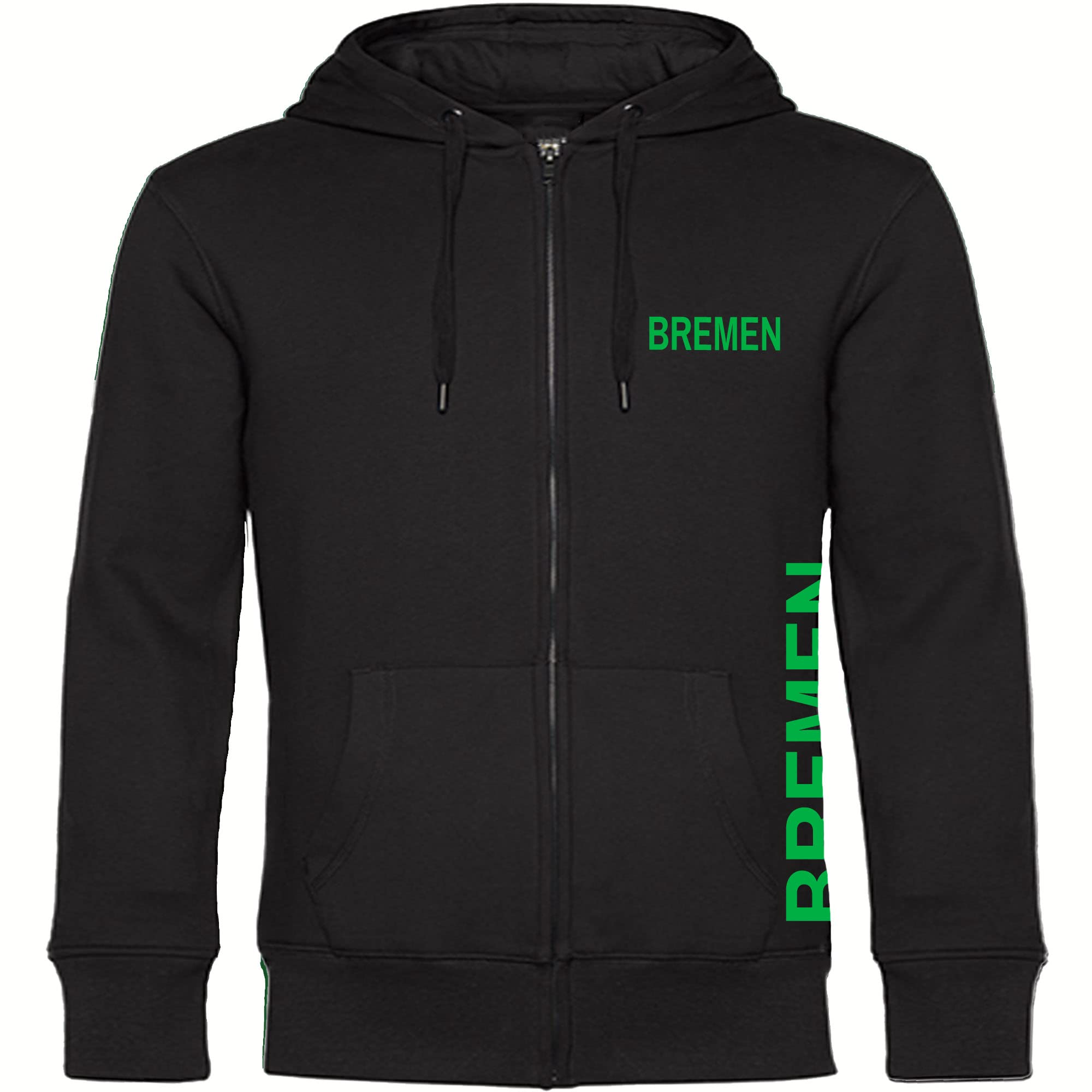 Kapuzen Sweatshirt Jacke - Bremen - Brust & Seite