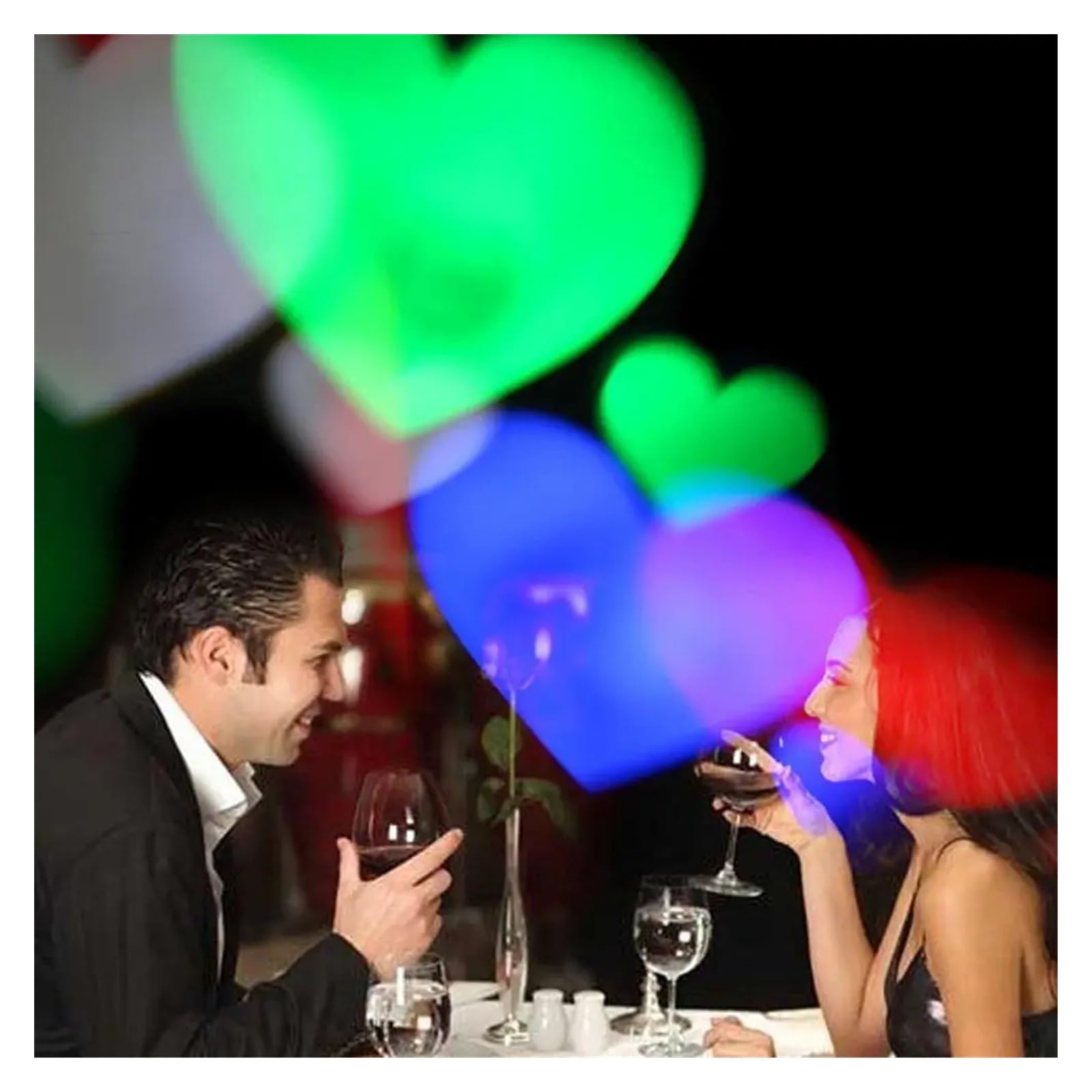 proiettore di luce, Illuminazione for DJ for feste di Natale a forma cuore, ragno neve, fiocco, pipistrello, con 4 lenti a motivi
