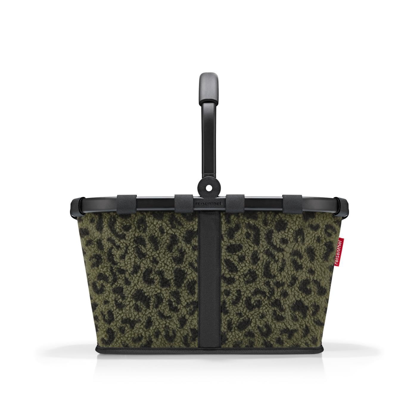 reisenthel carrybag teddy leo olive – Stabiler Einkaufskorb mit viel Stauraum und praktischer Innentasche – Elegantes und wasserabweisendes Design
