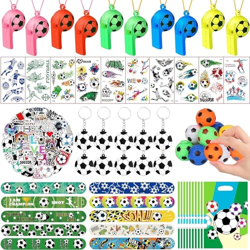 DIYDEC 112 Stück Fußball Party Mitgebsel Kinder Fußball Geschenke Kindergeburtstag für Junge und Mädchen
