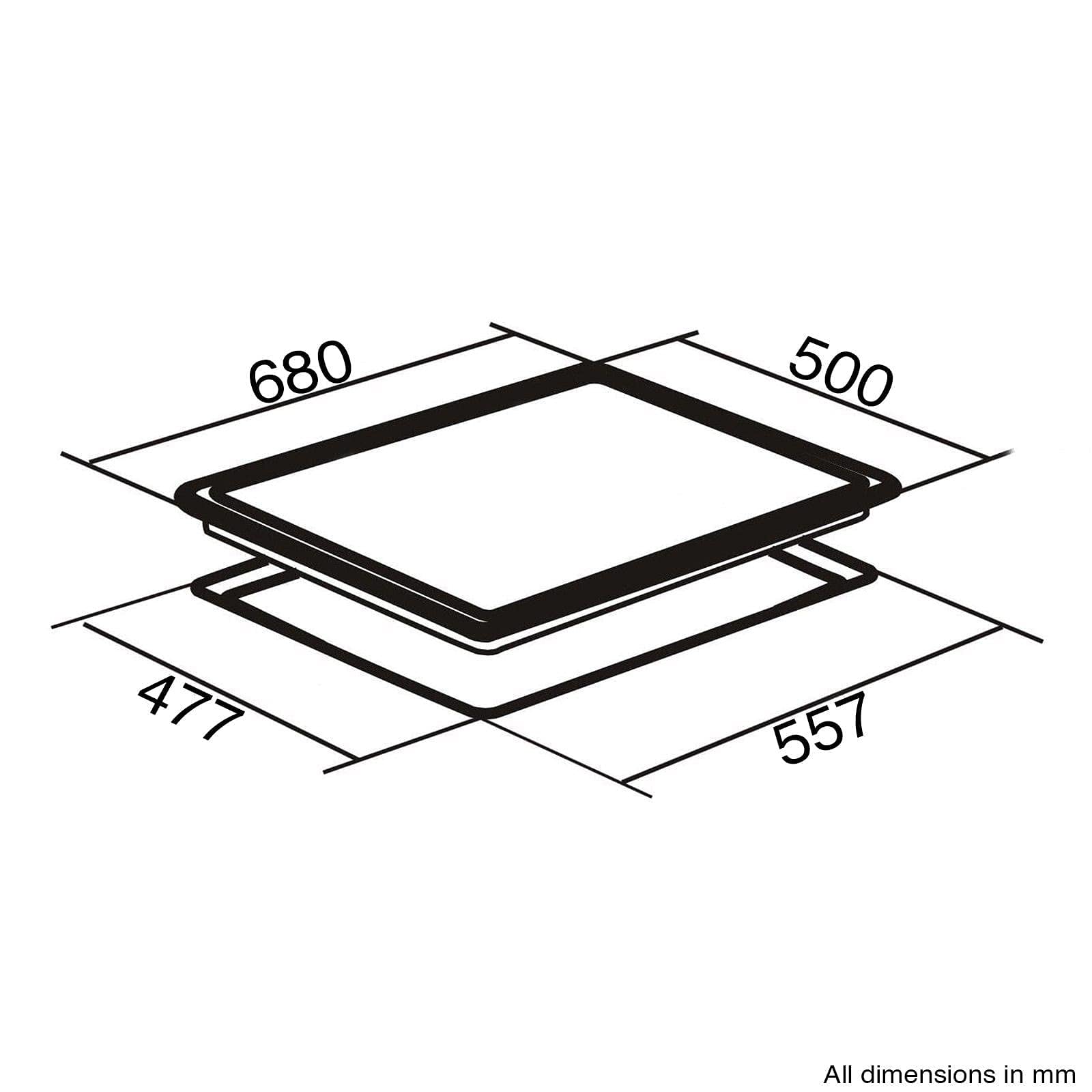 SIA 60cm DO111SS Stainless Steel Double Electric Fan Oven & 70cm SSG701SS 5 Burner Gas Hob With Cast Iron Pan Stands — view 5