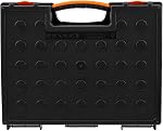 Amazon Basics Organisateur à Compartiments Amovibles 19, Noir, Orange, 41,91 x 33,53 x 6,1 cm