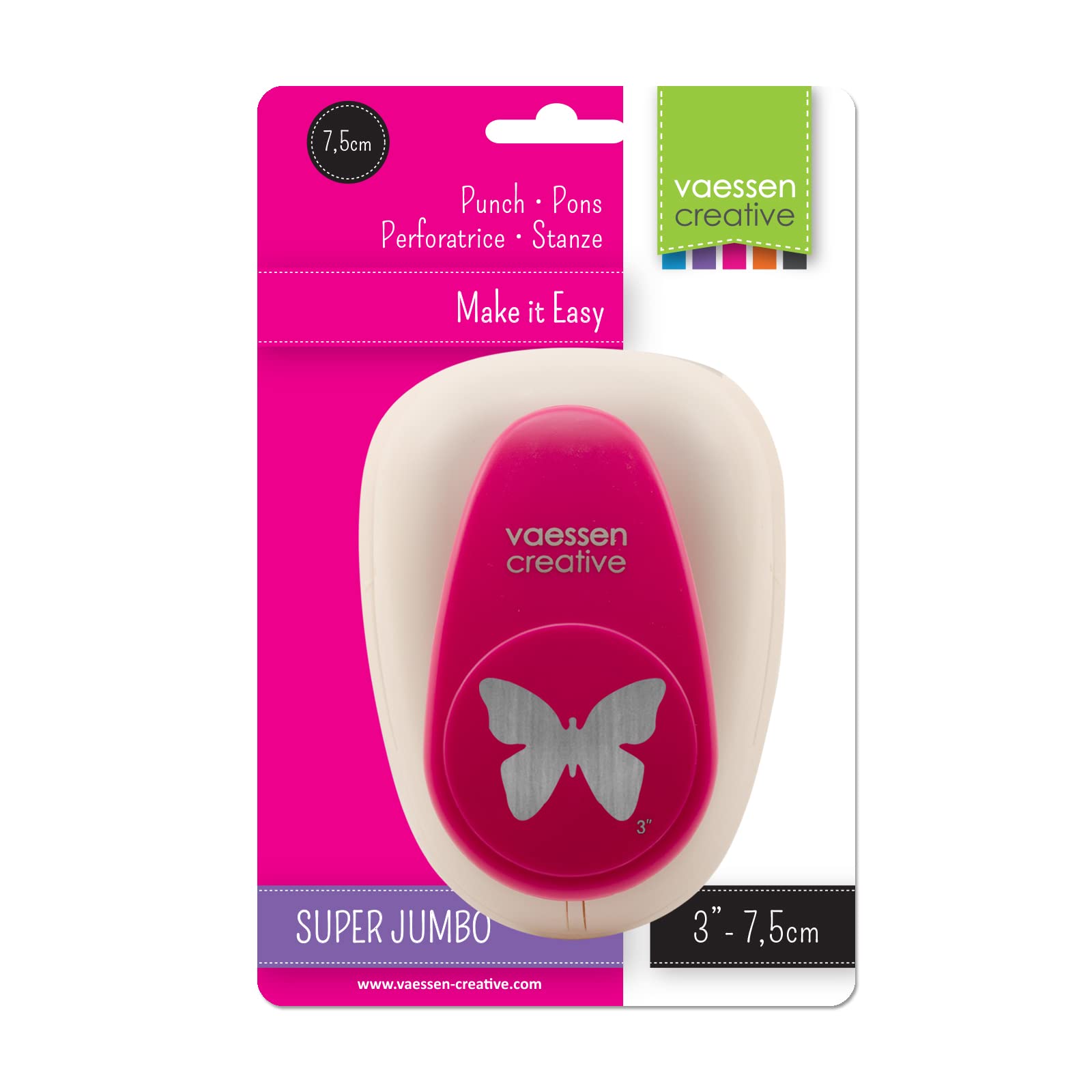 Set 4 Punzonatrici A Forma Di Farfalla Per Scrapbooking – 8, 16, 25, 38 Mm, Per Carta E Biglietti