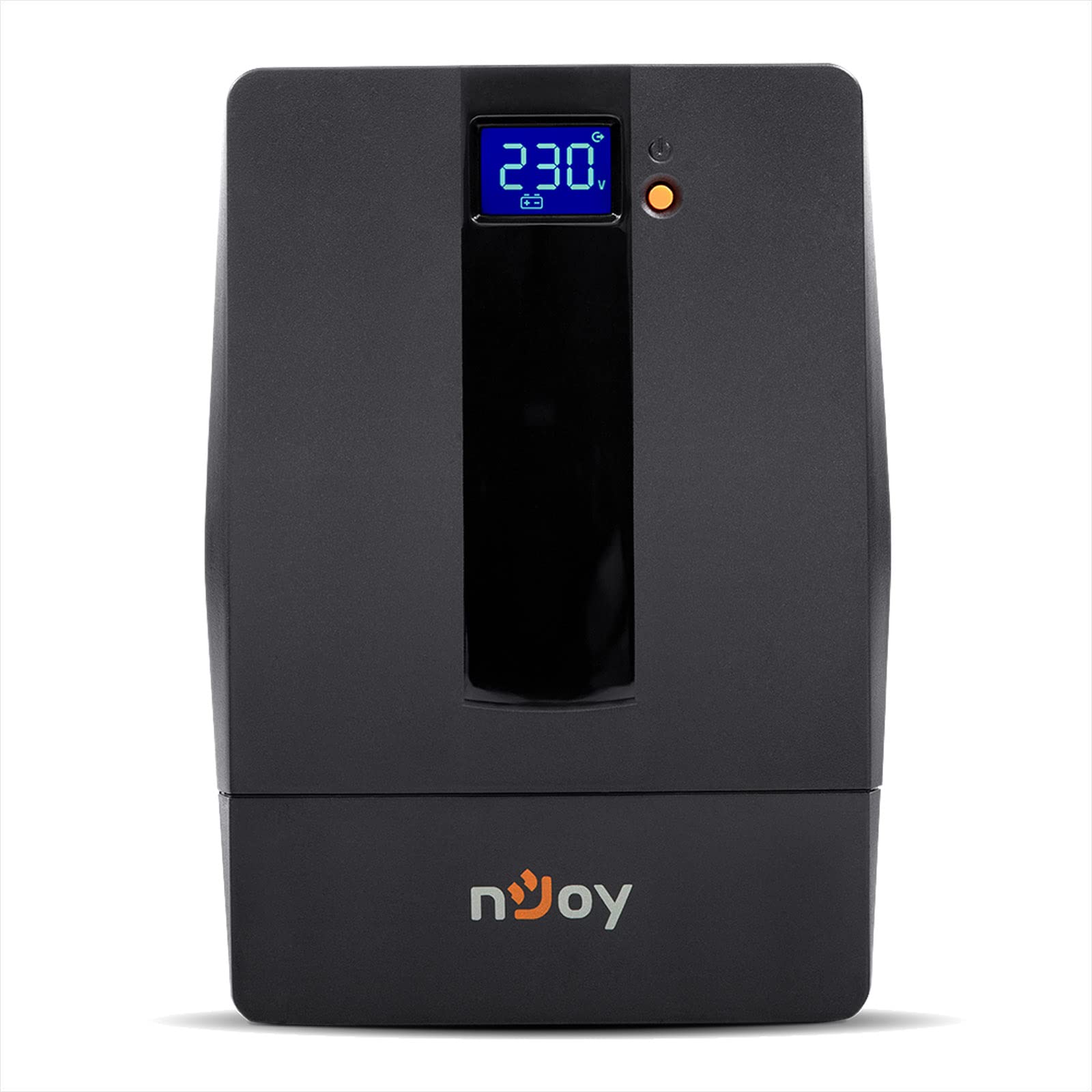 NJOY Horus Plus 1000 Gruppo di Continuità UPS 1000VA 600W | Protezione Blackout e Sbalzi di Protezione | Line Interactive | AVR | Display LCD Touch | 4 Uscite Schuko | USB | Software incluso