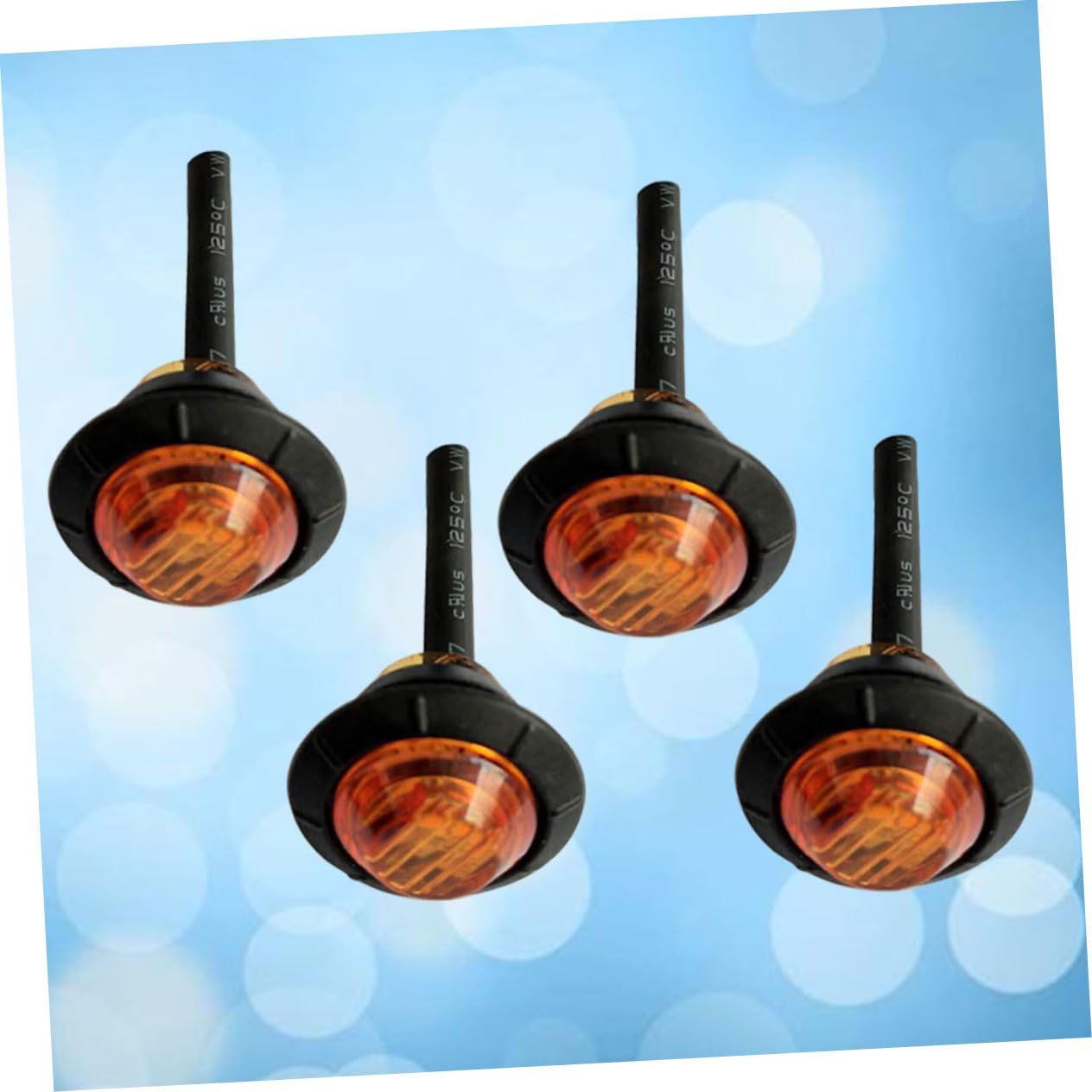 PartyKindom 20pezzi Luci Laterali LED Rotonde Luci di Posizione Laterali Indicatori di Direzione per Camion Rimorchio Giallo Alta Luminosità Basso Consumo Energetico Facile Installazione