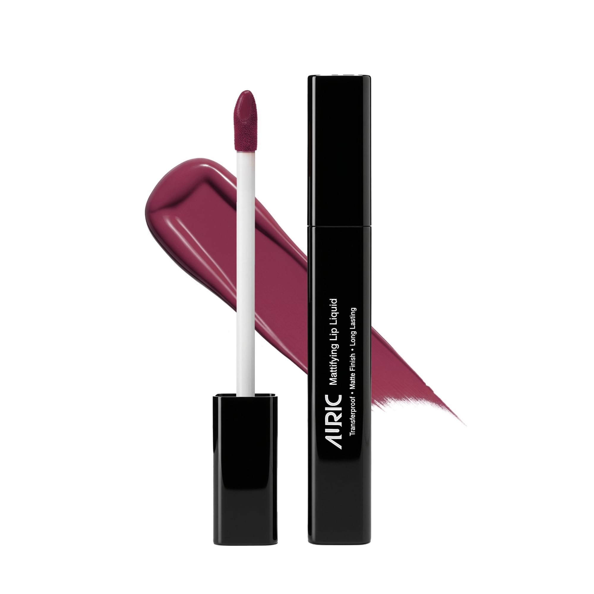 Auric Mattifying Lip Liquid | Spiced Blackberry, 4ml | Transferproof, Matte Finish, Long Lasting | Infused with Glycerine & High-Density Pigments | Paraben Free-image-48