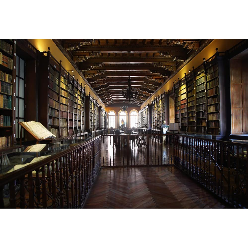 Sfondo Per Libreria Vintage 3x2m – Ideale Per Videochiamate, Fotografia, Lauree E Decorazioni Scuola