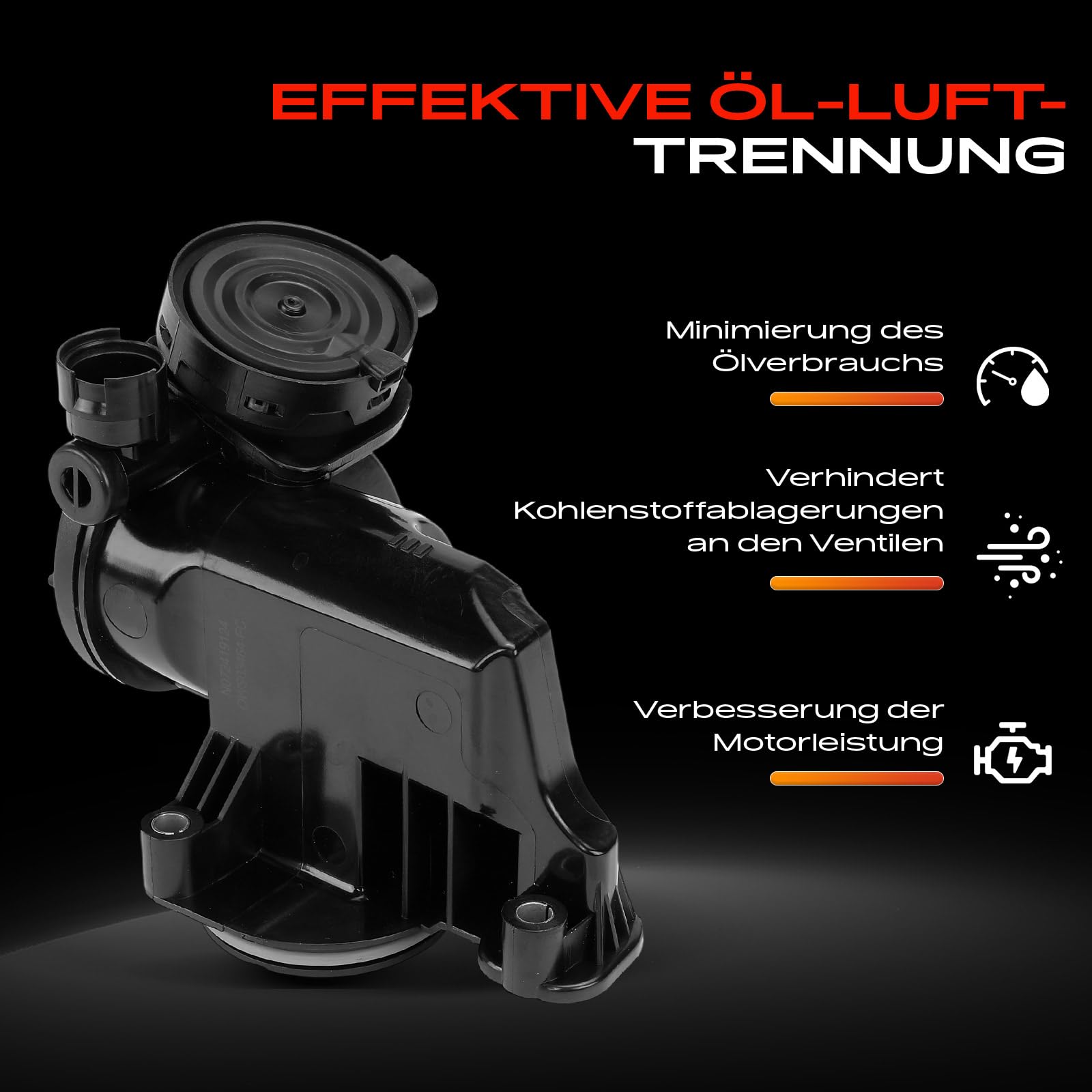 Frankberg Ölabscheider Kurbelgehäuseentlüftung mit Dichtungen Motorseitig Kompatibel mit A2 8Z0 Altea 5P1 Golf IV 1J1 Golf V 1K1 Polo 9A 9N B.o.r.a 1J2 Replace# 036103464AH