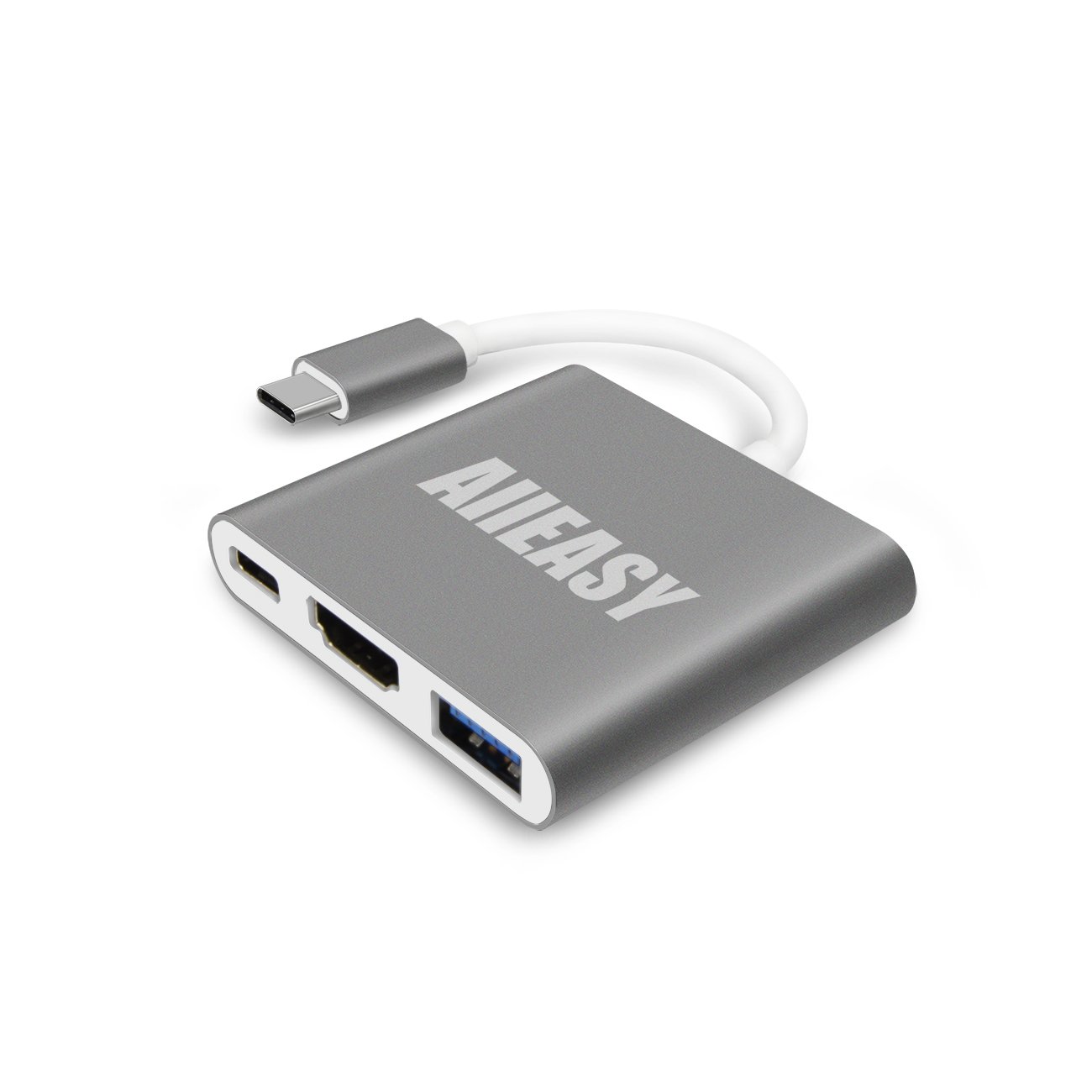 USB C to HDMI Adapter USB C To HDMI 4K + USB 3.0 + USB-C Converter with Large Projection for MacBook Pro 2018, iPad Pro, Samsung Galaxy S9/ S8 and More