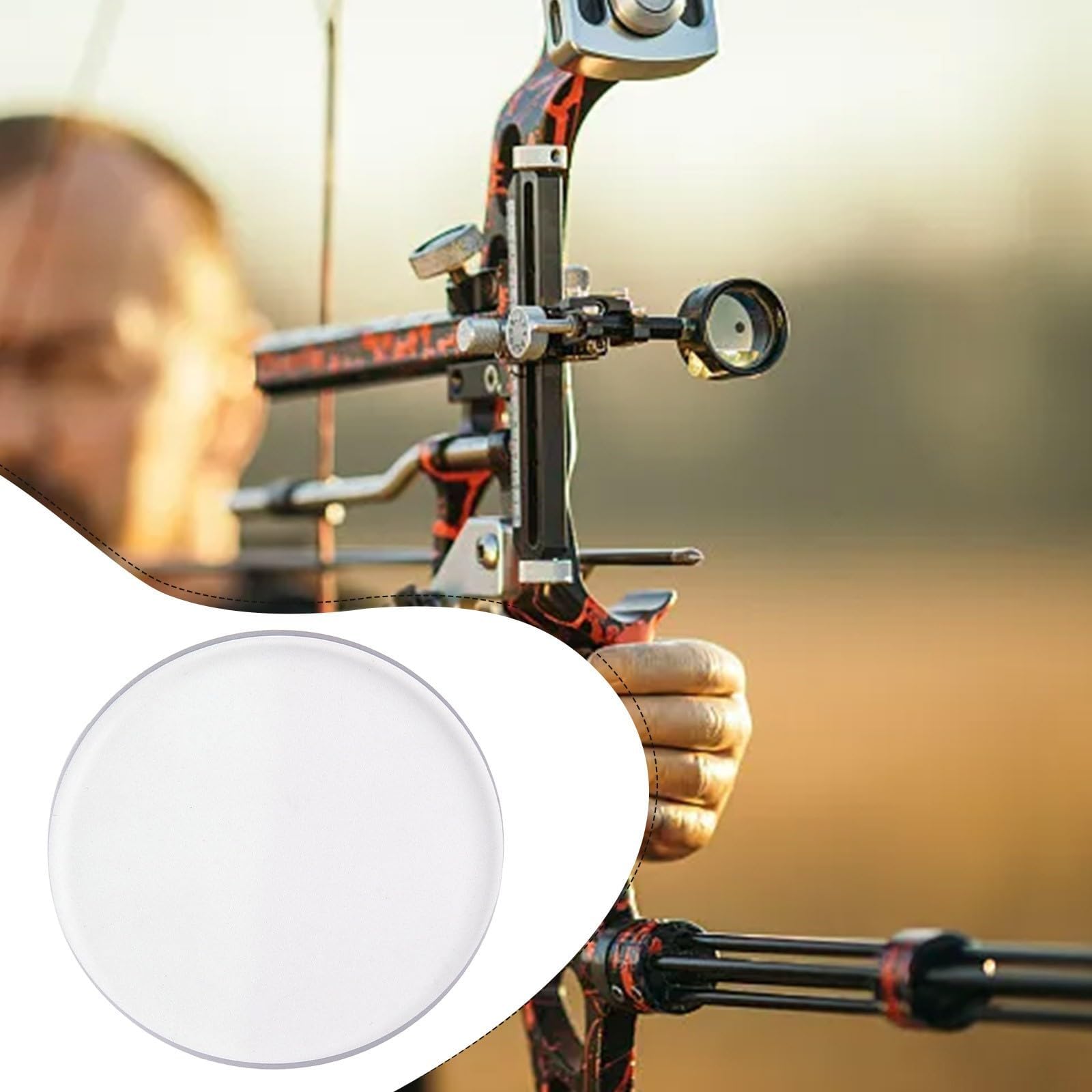 Compound Bow Scope Sight Power Lens 6x 8x Ad Alta Definizione Ingrandimento