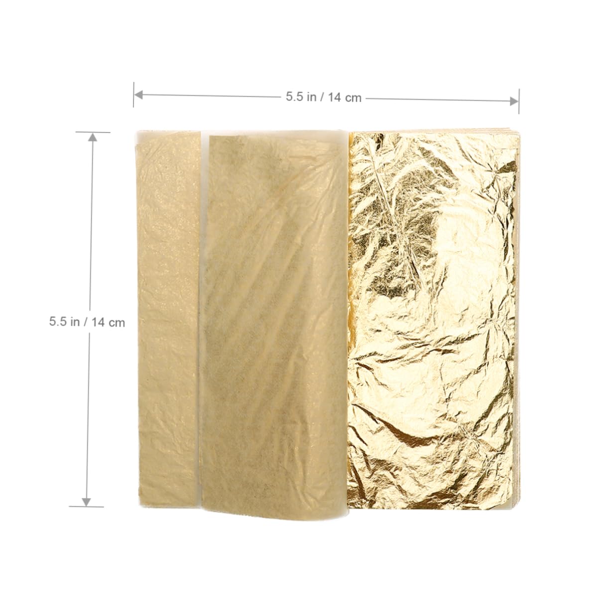 Beatifufu Gold Flakes for Painting 100 Sheets of Sheets 5.5 Inch for Art and Craft Projects