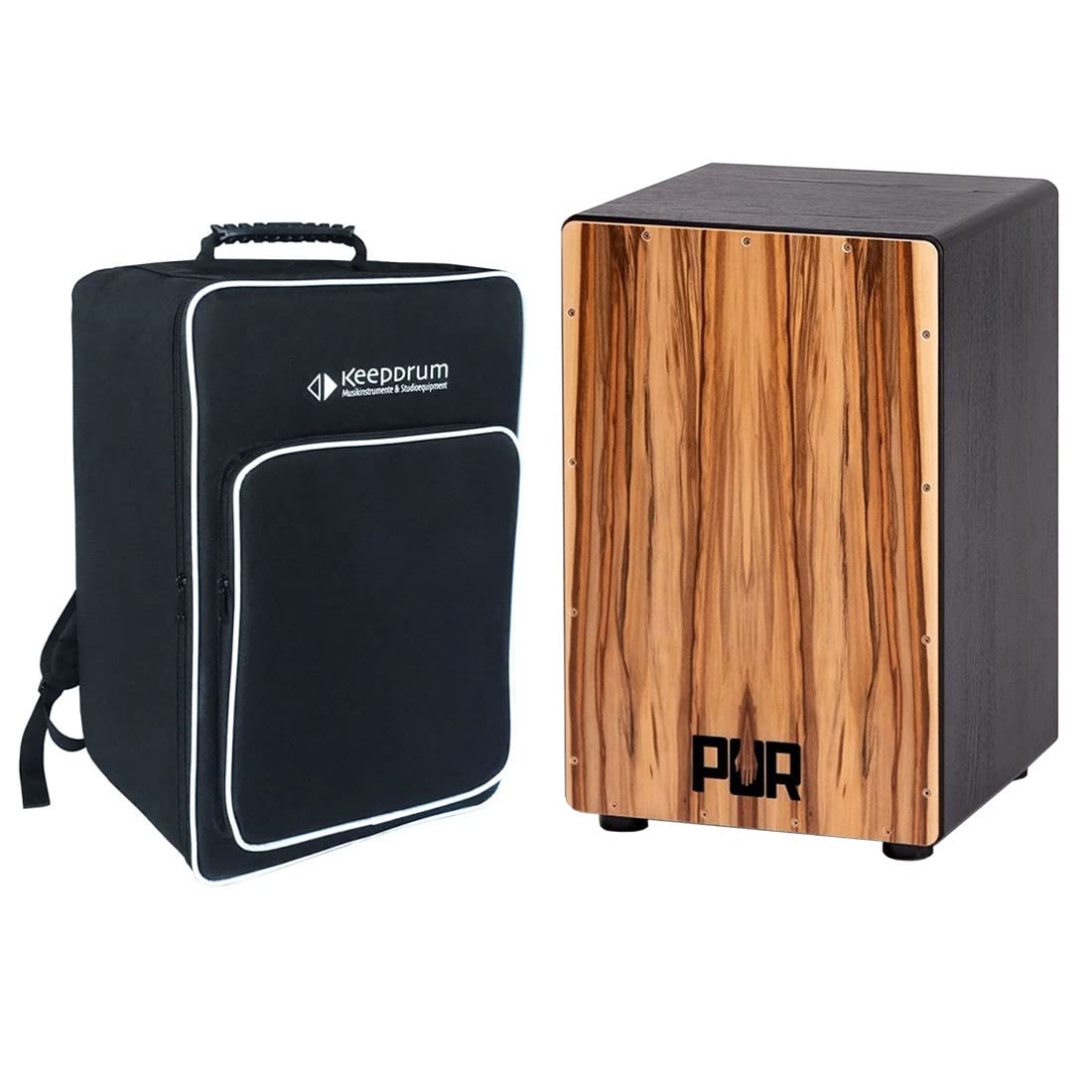 Pur Cajon Vision SP Black + Keep Drum CB 01 Custodia Imbottita Borsa per il trasporto