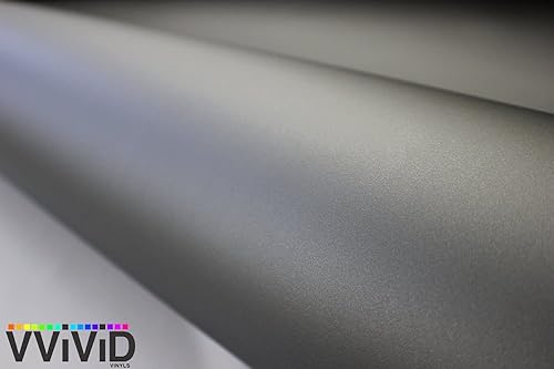 Miniatura 2 de VViViD Rollo de vinilo gris metálico mate con tecnología de liberación de aire (1 x 5 pies)