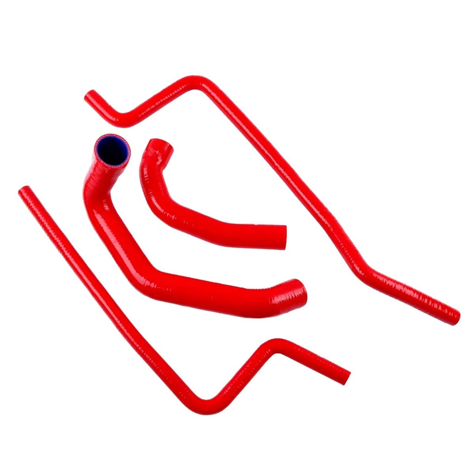 Tubo refrigerante Compatibile Con Jeep Per Wrangler TJ 4.0L 1997 1998 1999 2000 2001 2002 2003 2004 2005 2006 Kit Tubi Flessibili Radiatore In Silicone LHD(Red)
