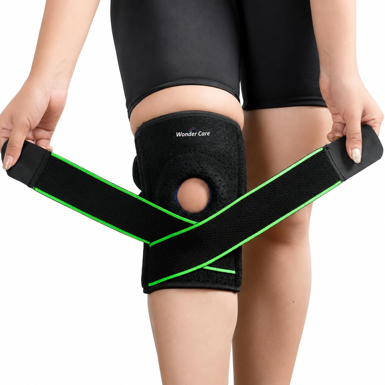 Wonder Care Compression Knee Support with Side Stabilizers & Patella Gel Ring, Adjustable Knee Brace for Joint Pain Relief, Arthritis, Knee Pain, ACL Tear, MCL Tear, Meniscus Tear (Special,1Unit)