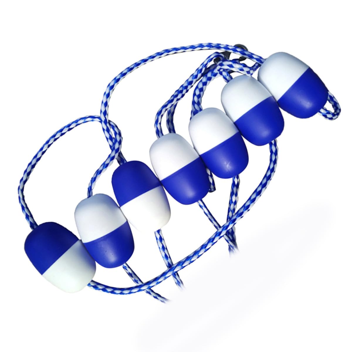 Ligne de flotteurs bleue et blanche anti-UV haute visibilité pour séparation de piscine