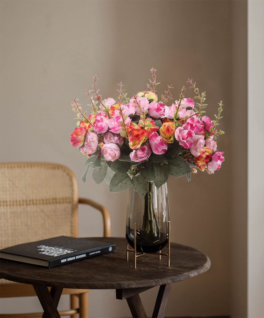 Amazon｜MOOMass7 ブランチ 21 ヘッド 人工シルク ミニローズ