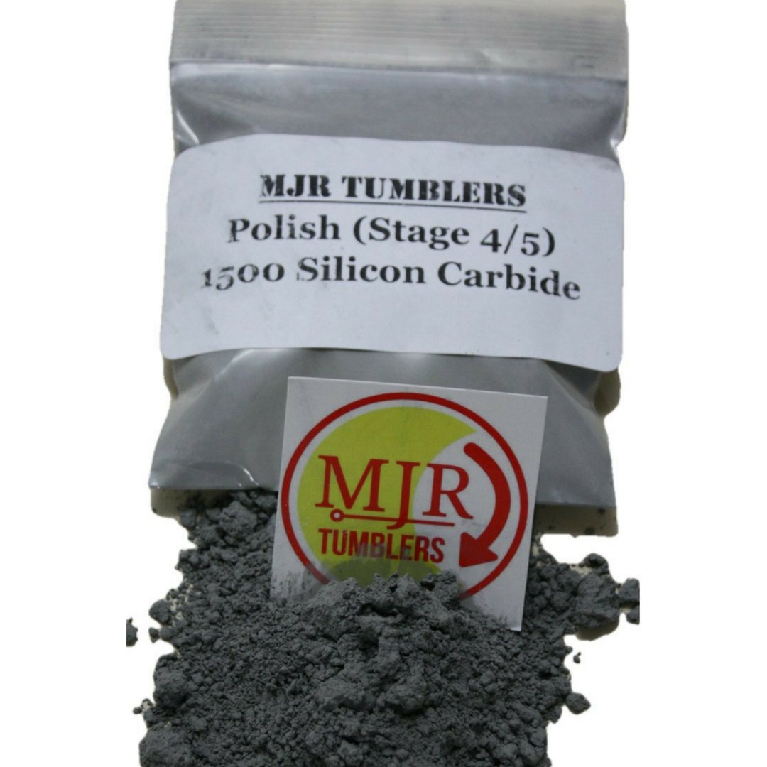 1/2lb of MJR Tumblers Premium 1500 Silicon Carbide Rock Polishing Grit for Step/Stage 4, MJR Tumblers is a Disabled and Veteran Owned Company Proudly Located in USA