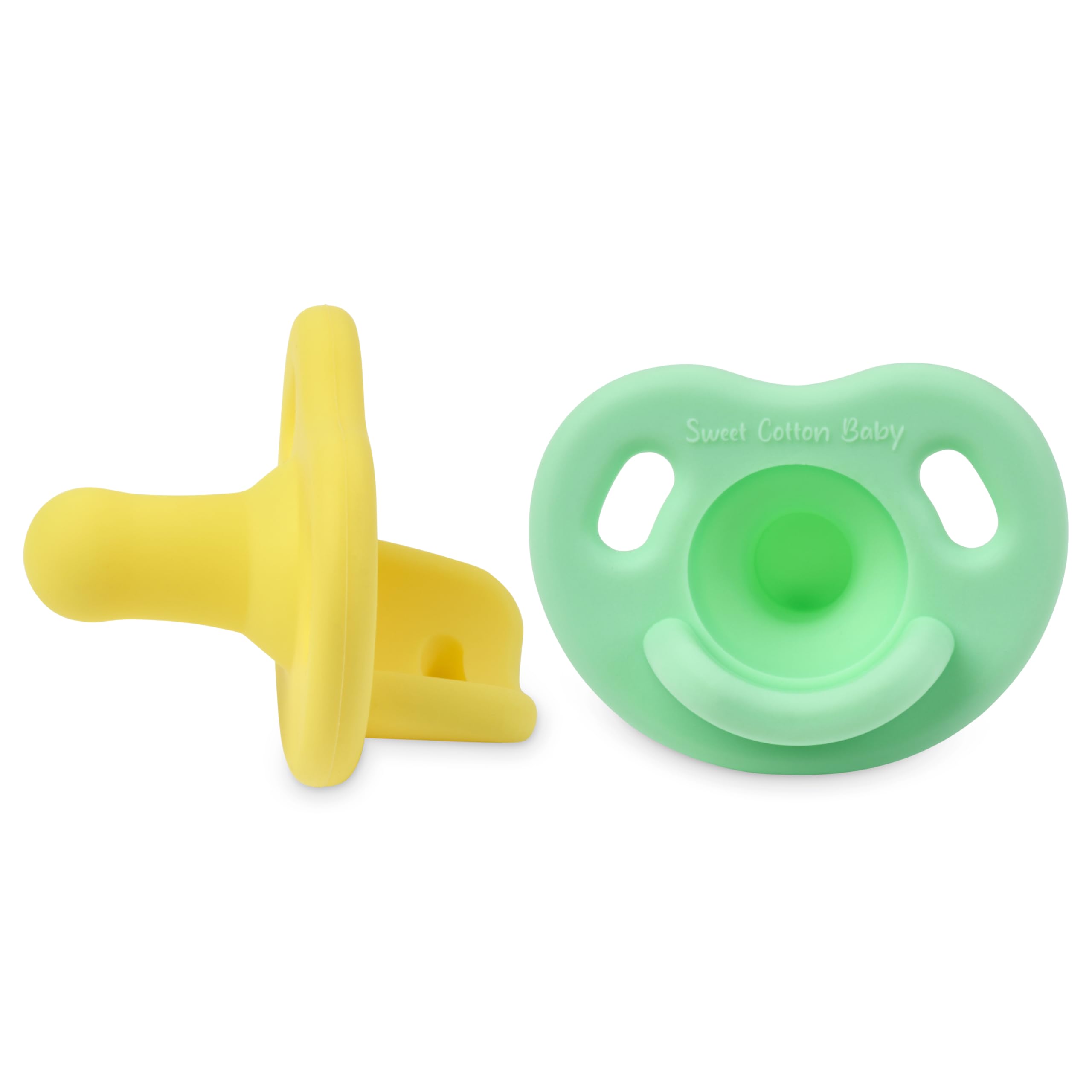 Sweet Cotton Baby Pacifier – Soft Silicone – 0-36 Months – BPA Free – Natural Latch – Lightweight, Dishwasher Safe – for Newborns, Infants, Toddlers