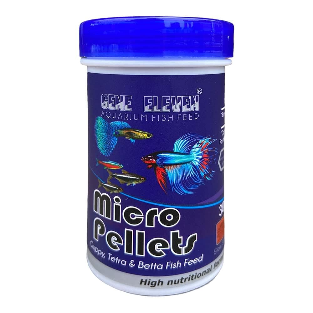 Aquatic Remedies Gene Eleven Slow Sinking Micro Pellets, 100G for Tetra, Guppy, Barb and Betta Feed | 0.6 mm, 46% Protein- The Pets Kingdom (B0CP3V15KC) Amazon Price History, Amazon Price Tracker