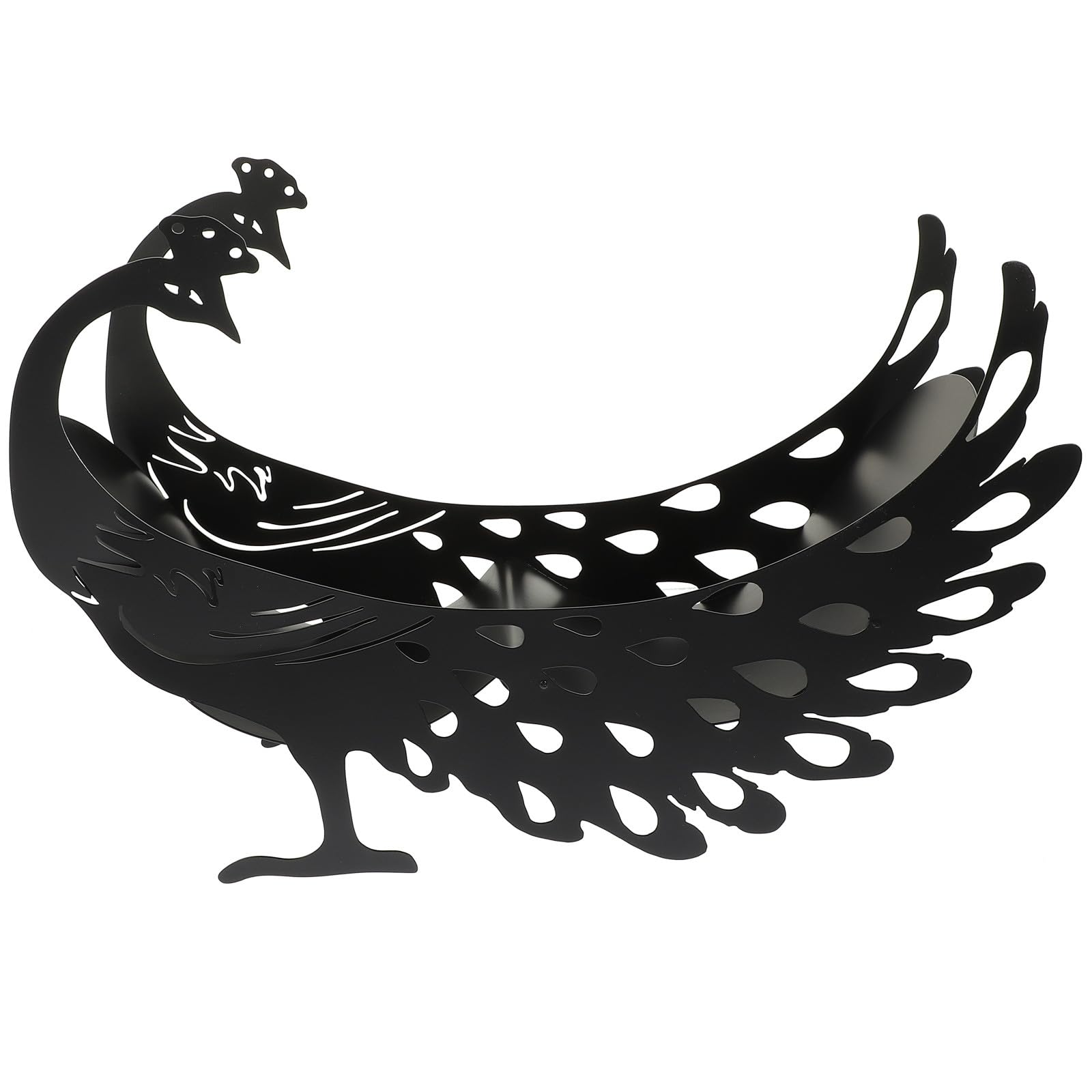 Soporte para Papel Higiénico de Metal con Forma de Ave Exótica, Soporte para Toallas de Papel de Cocina, Negro, Hierro, Almacenamiento y Decoración de Sobremesa para Baño y Salón