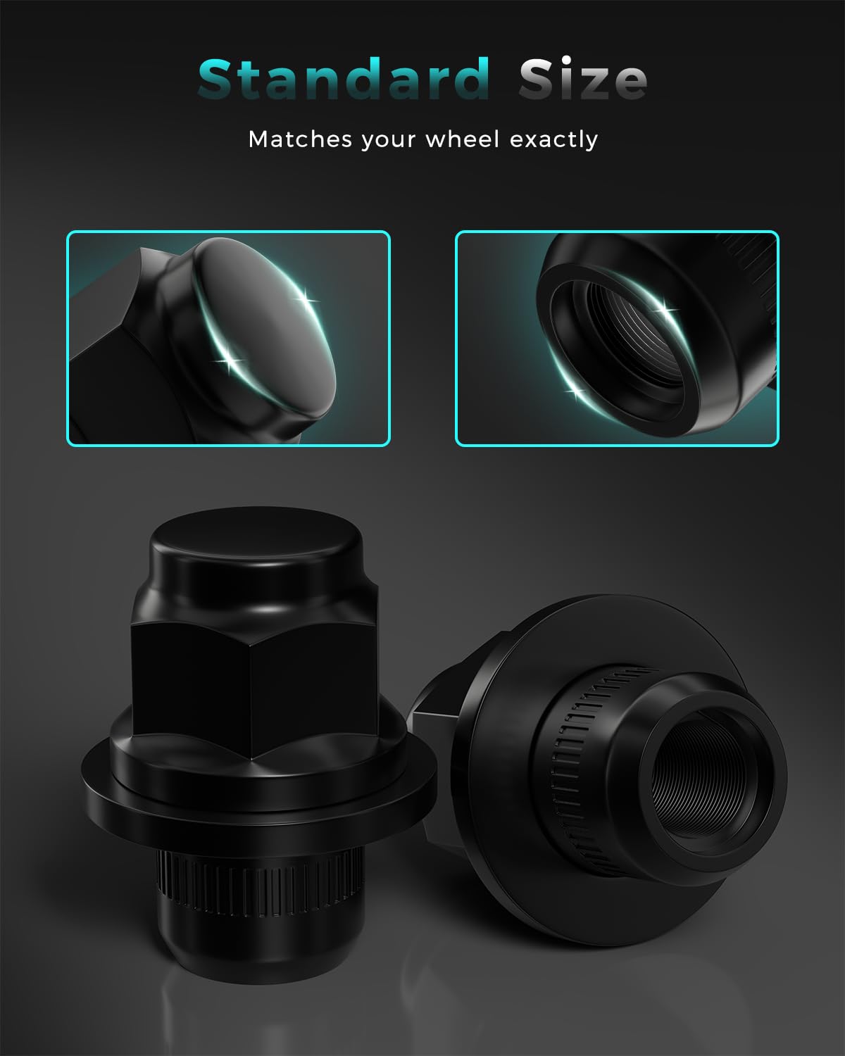 Amazon.com: ZOFFI 20pcs M12x1.25 Hex 13/16'' Lug Nuts Black OEM