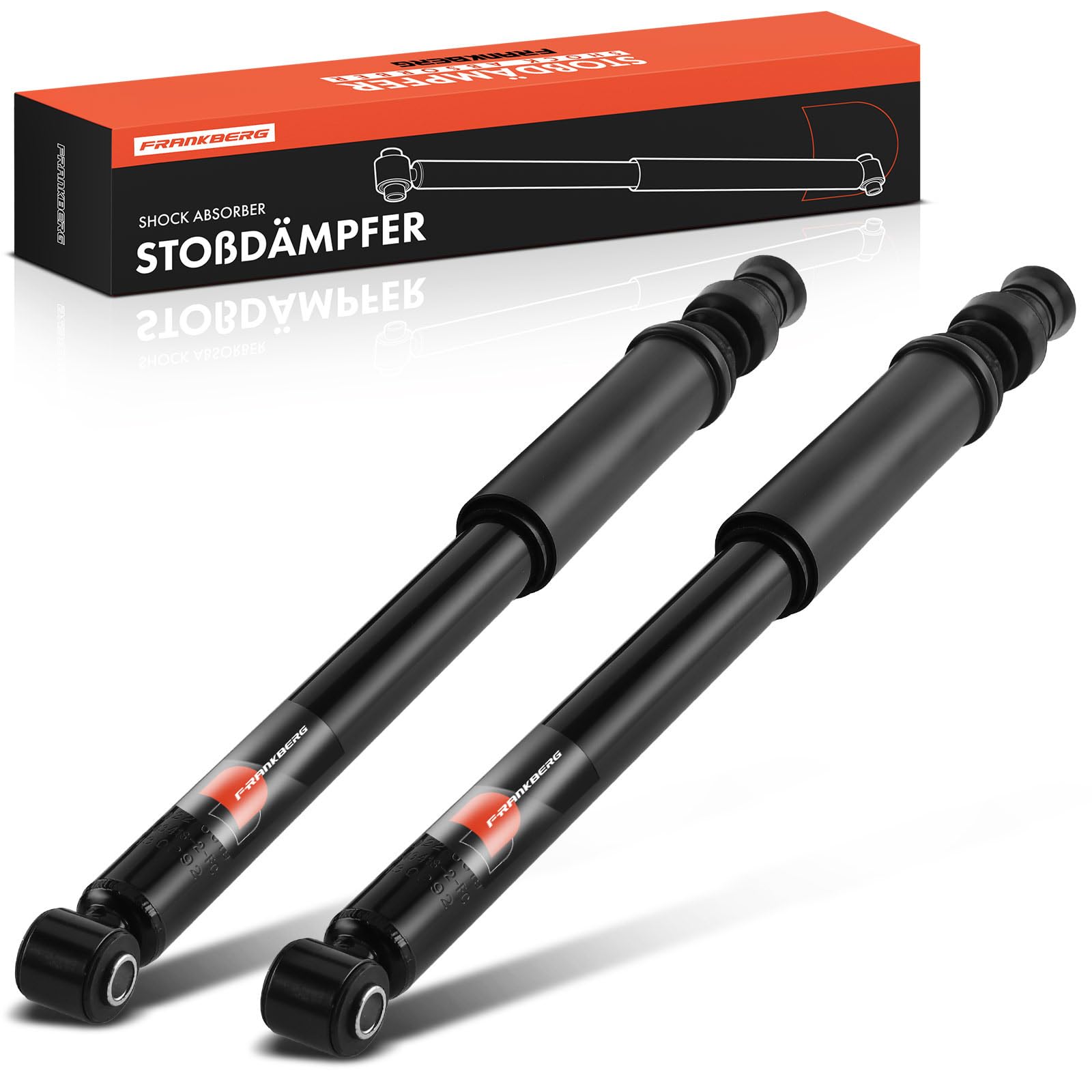Frankberg 2 amortiguadores traseros izquierdos y derechos, presión de gas de 609 mm, compatible con Logan MCV II S.a.n.d.e.r.o Logan LS Logan I LS Replace# 8200953294, 343418