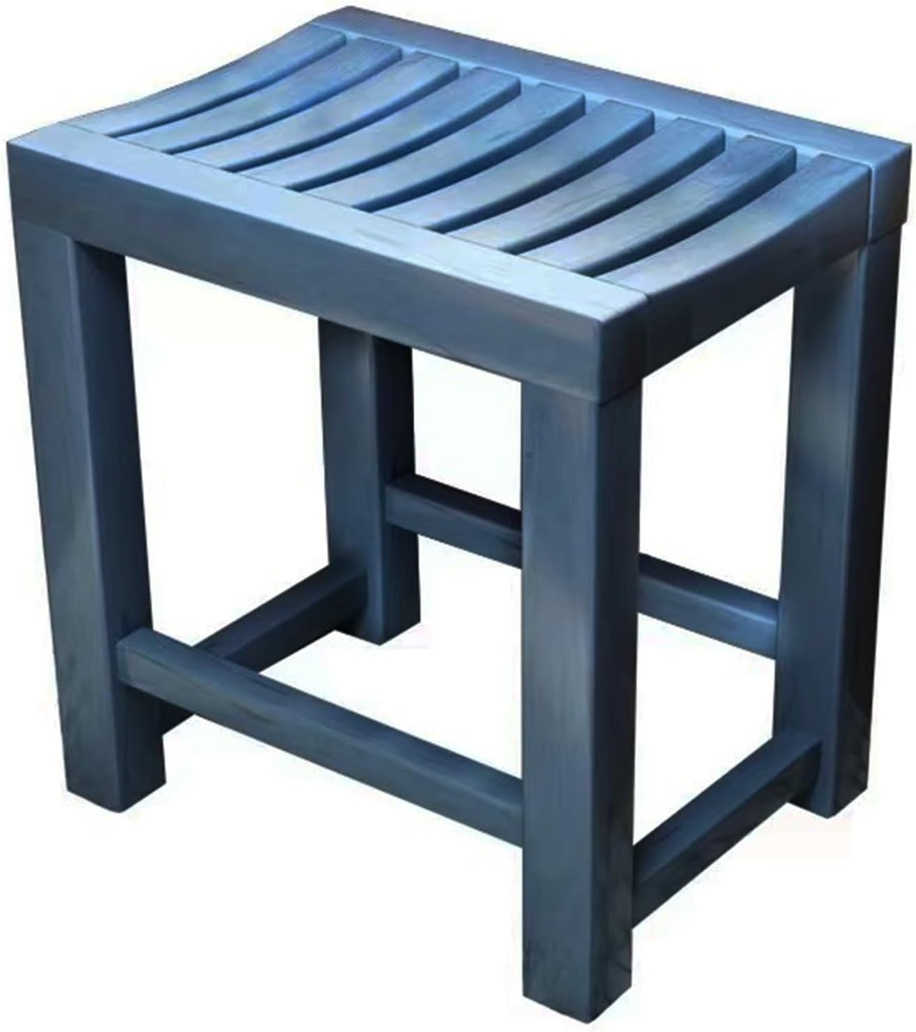 YVYKFZD Indoor/Outdoor Garden Bench, Modern Wood Patio Bench Seat, Weatherproof Bathroom Bench Chair, Durable and Comfortable Design, for Poolside, Bathroom, Entrance (Color : Haze Blue, Size : 42x2