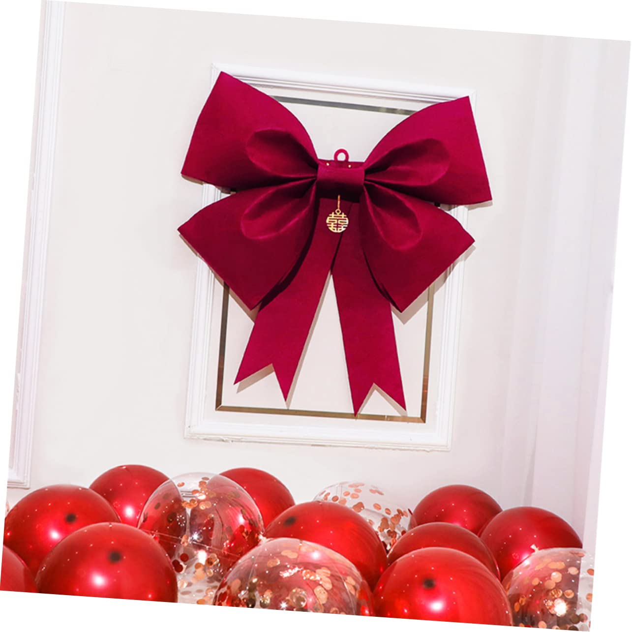 Abaodam 1set Coccarde Decorative Per Matrimonio Ornamenti Romantici Per Decorazioni Di Porte e Finestre Facile Da Appendere Design Elegante e Leggero Atmosfera Festiva e Calorosa Per