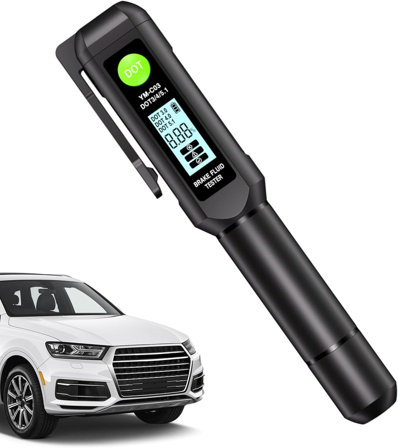 Brake Fluid Tester - Fluid Sensor Checker Pen | Liquid Oil Moisture Analyzer - for Automotive Trailer Sedan SUV Motorcycle RV Combustion Engine Truck