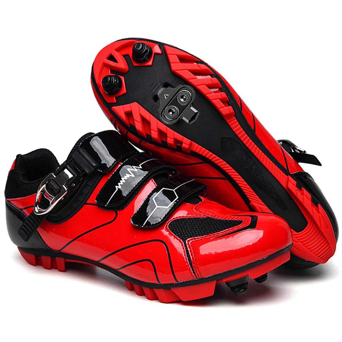 Zapatilla de Ciclismo MTB Hombre Zapatillas Bicicleta de Montaña Respirables Profesionales Compatible Todos Los Pedales SPD