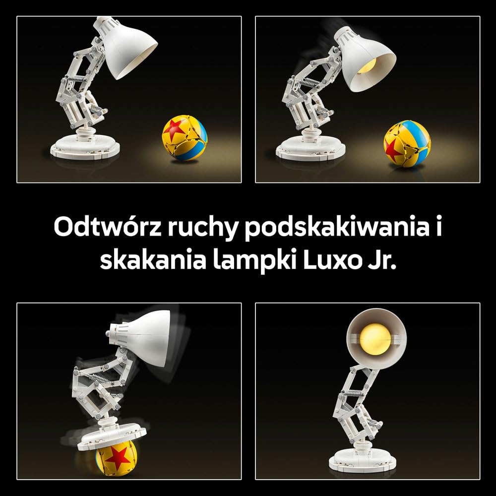 LEGO Ideas Disney Pixar Luxo Jr. 21357 | Model lampki, dekoracja do domu, prezent dla fana Pixar, 613 elementów
